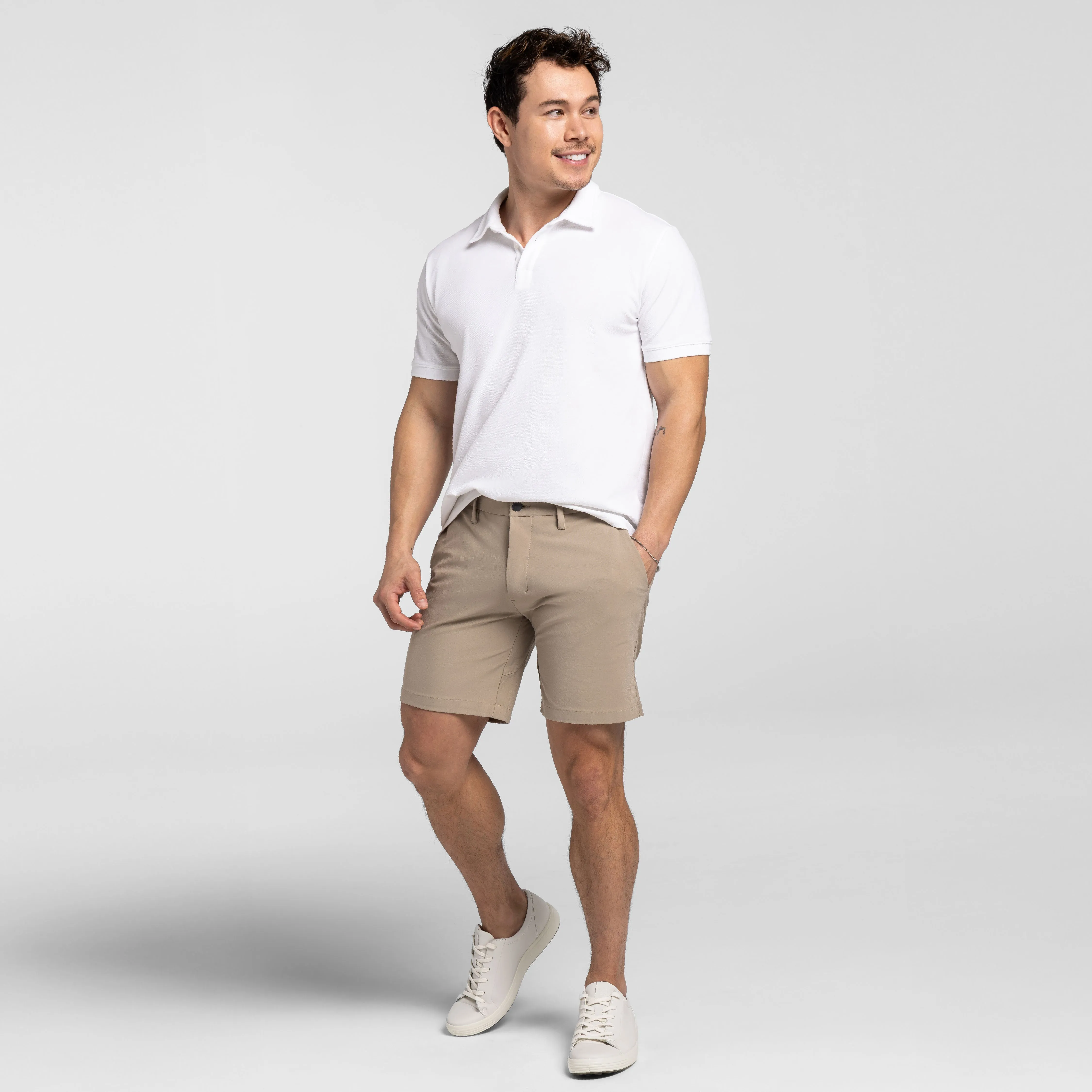 Khaki Hybrid XYZ Chino Short sold by Ash & Erie product image thumbnail 2