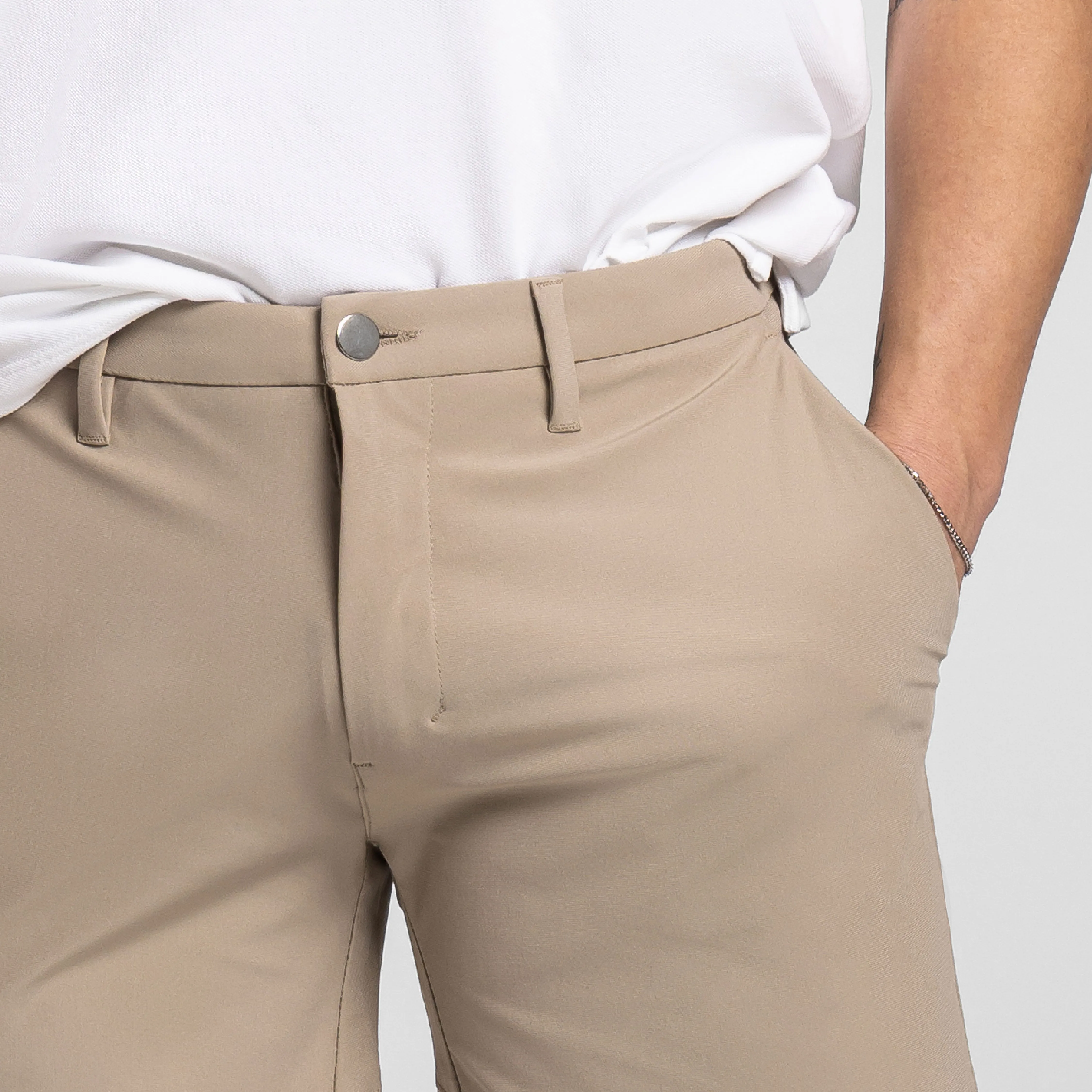 Khaki Hybrid XYZ Chino Short sold by Ash & Erie product image thumbnail 5