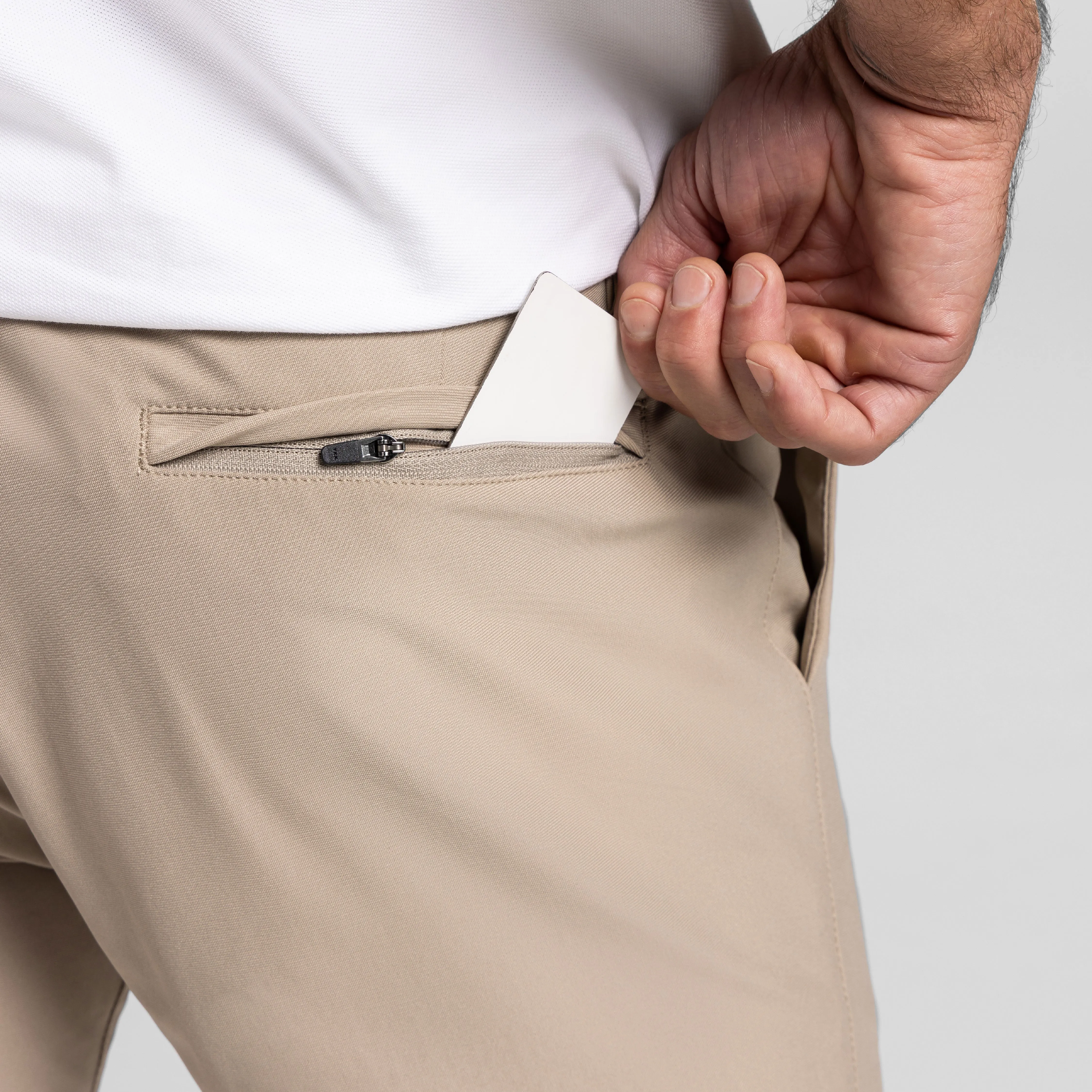 Khaki Hybrid XYZ Chino sold by Ash & Erie product image thumbnail 4