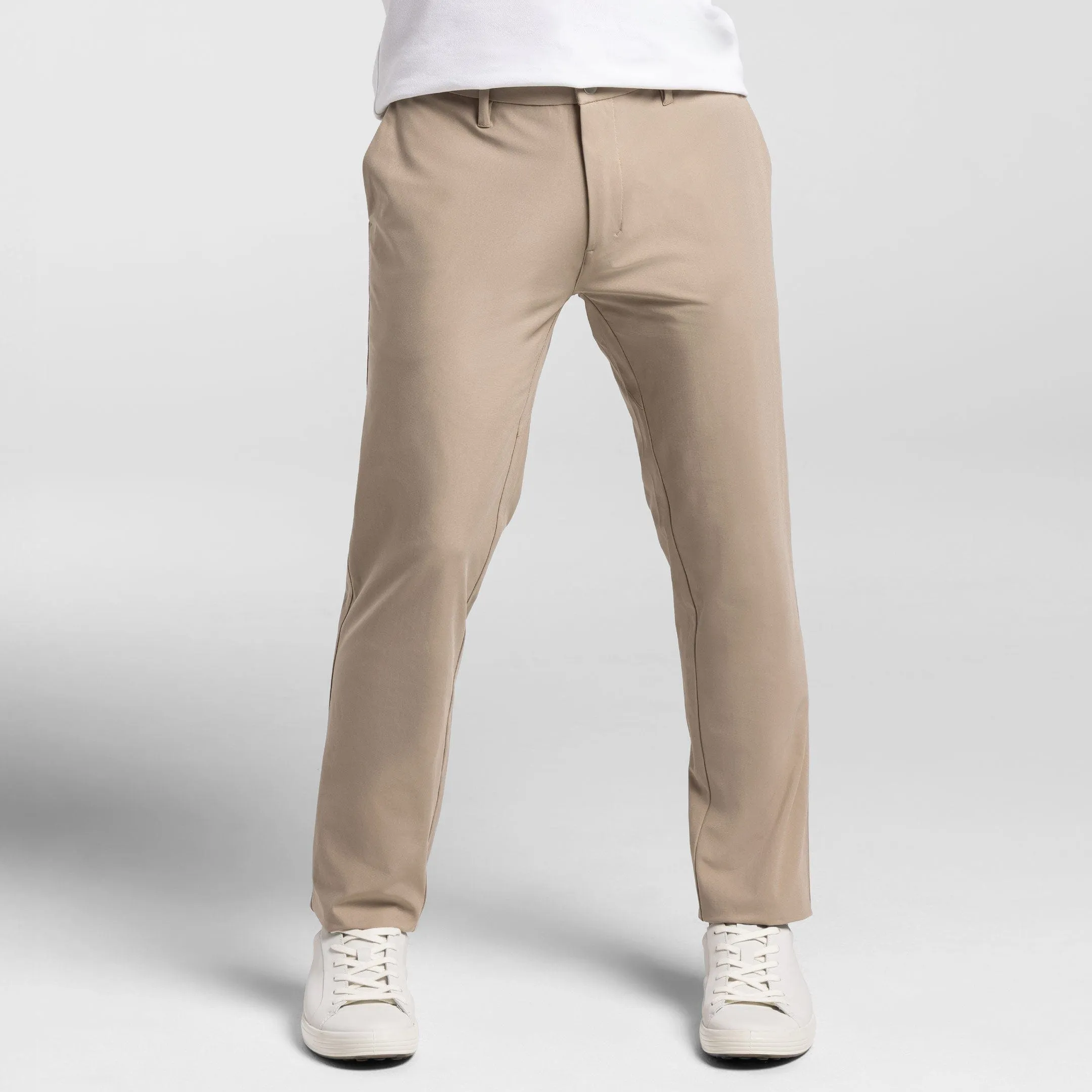 Khaki Hybrid XYZ Chino sold by Ash & Erie