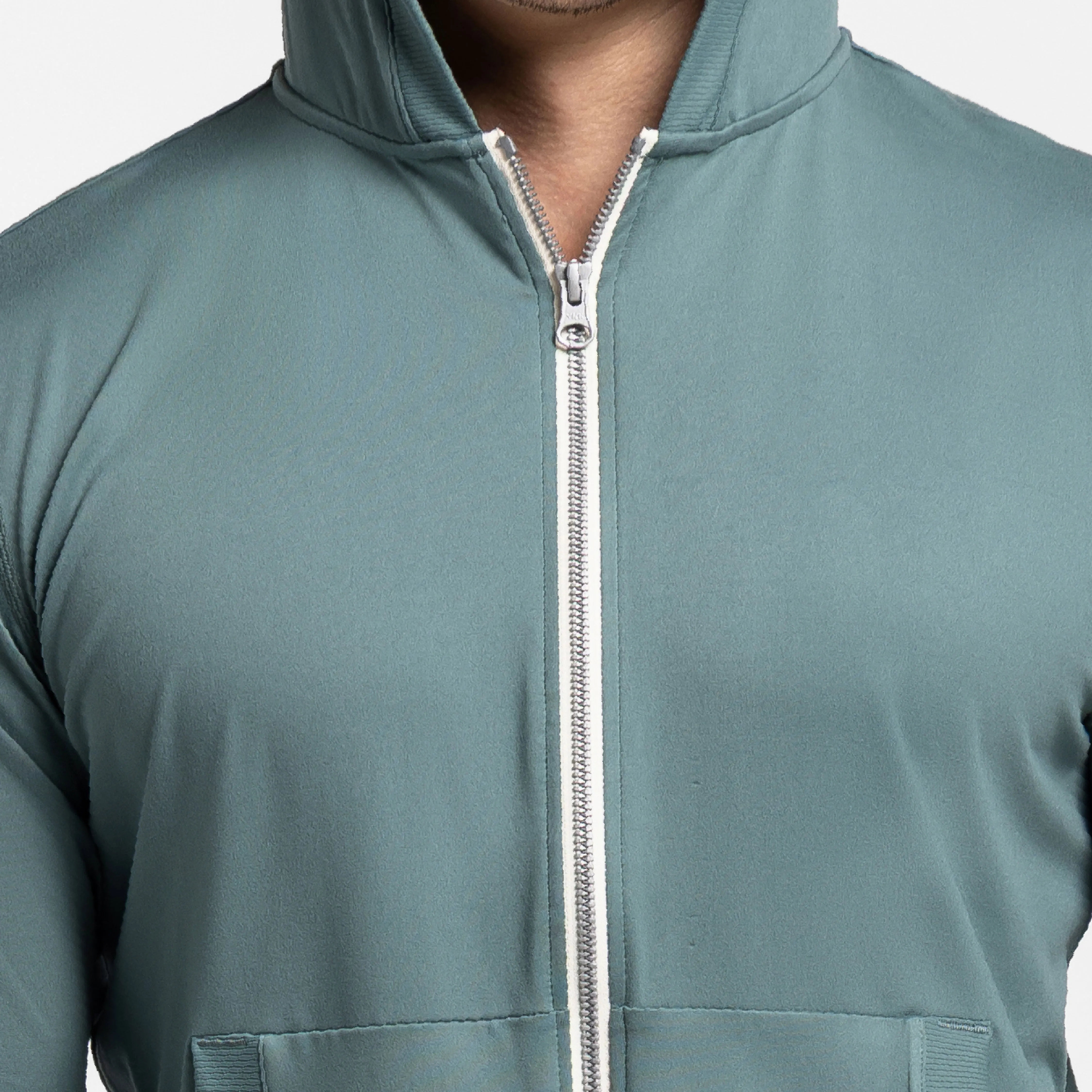 Slate CloudFlex Performance Full-Zip Hoodie sold by Ash & Erie product image thumbnail 4