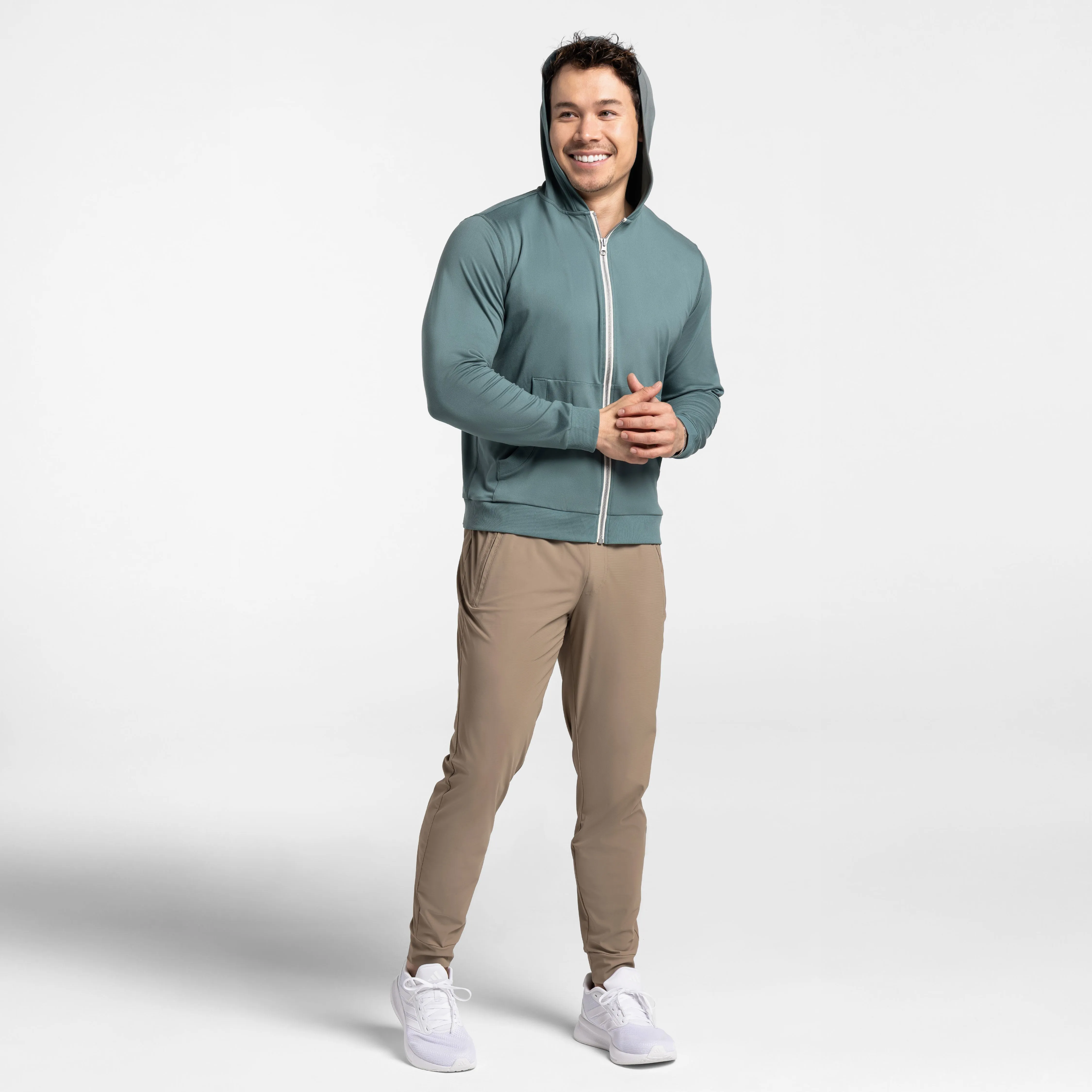 Slate CloudFlex Performance Full-Zip Hoodie sold by Ash & Erie product image thumbnail 2