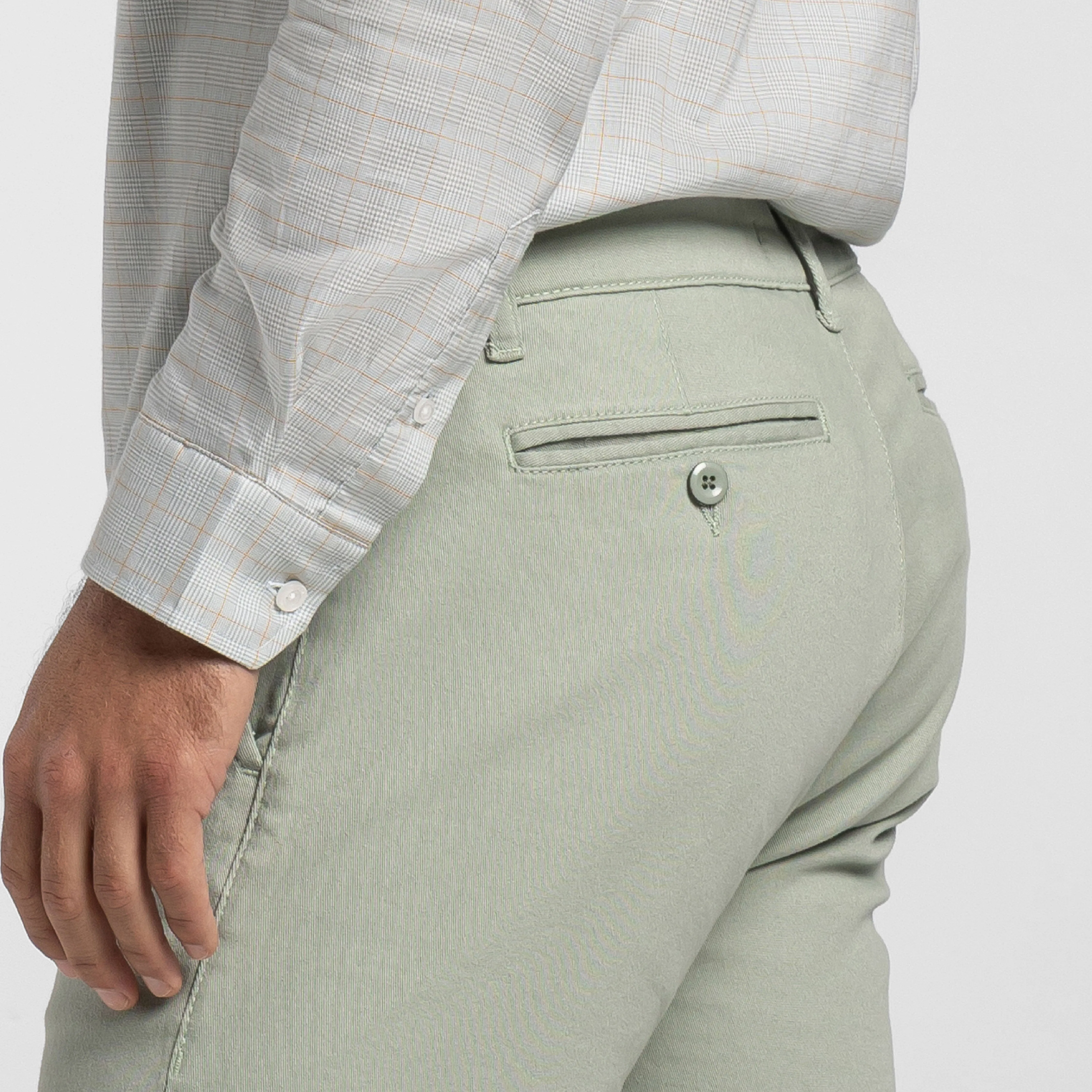 Green Slate Washed Stretch Chino sold by Ash & Erie product image thumbnail 5