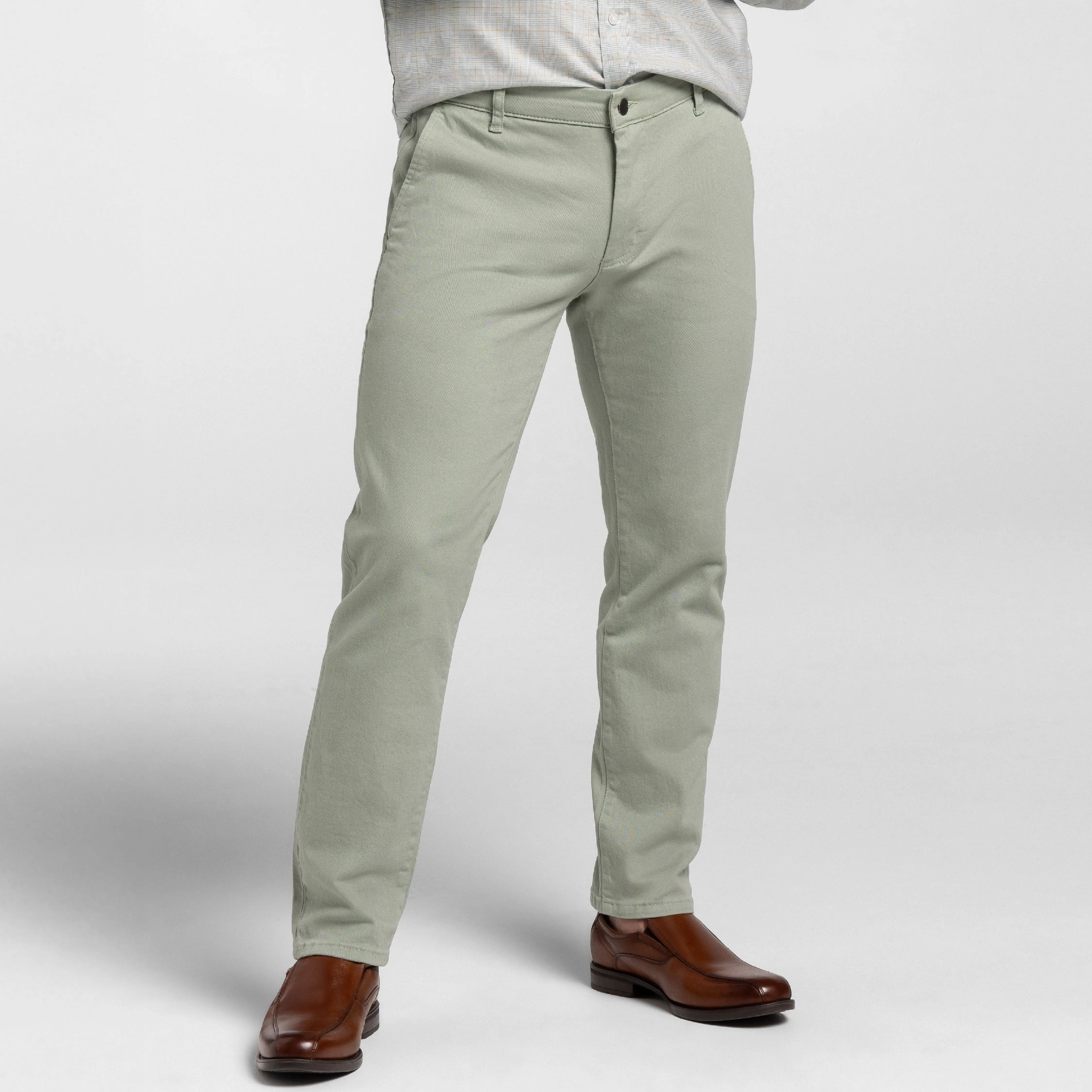 Green Slate Washed Stretch Chino sold by Ash & Erie