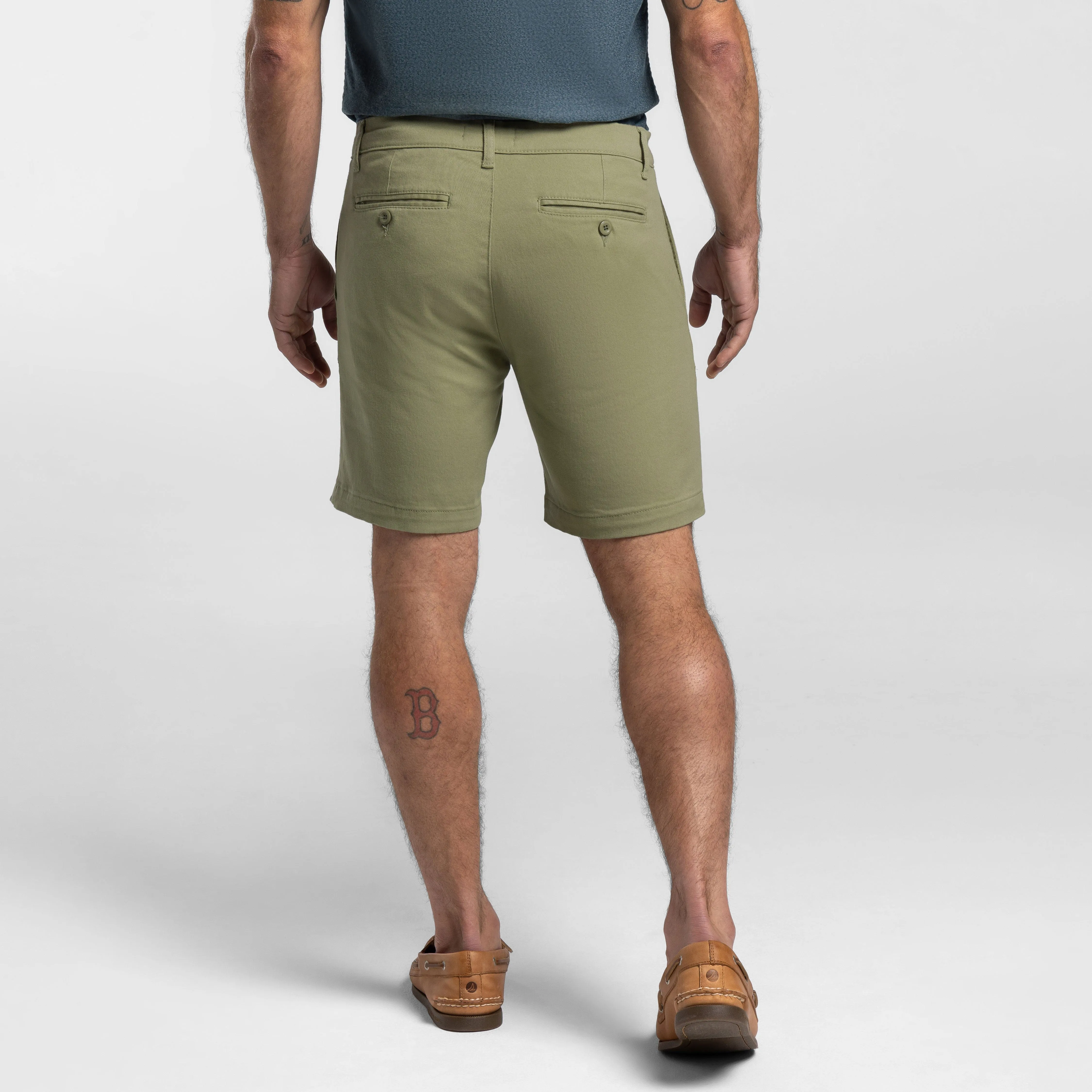 Pistachio Stretch Washed Chino Short sold by Ash & Erie product image thumbnail 3