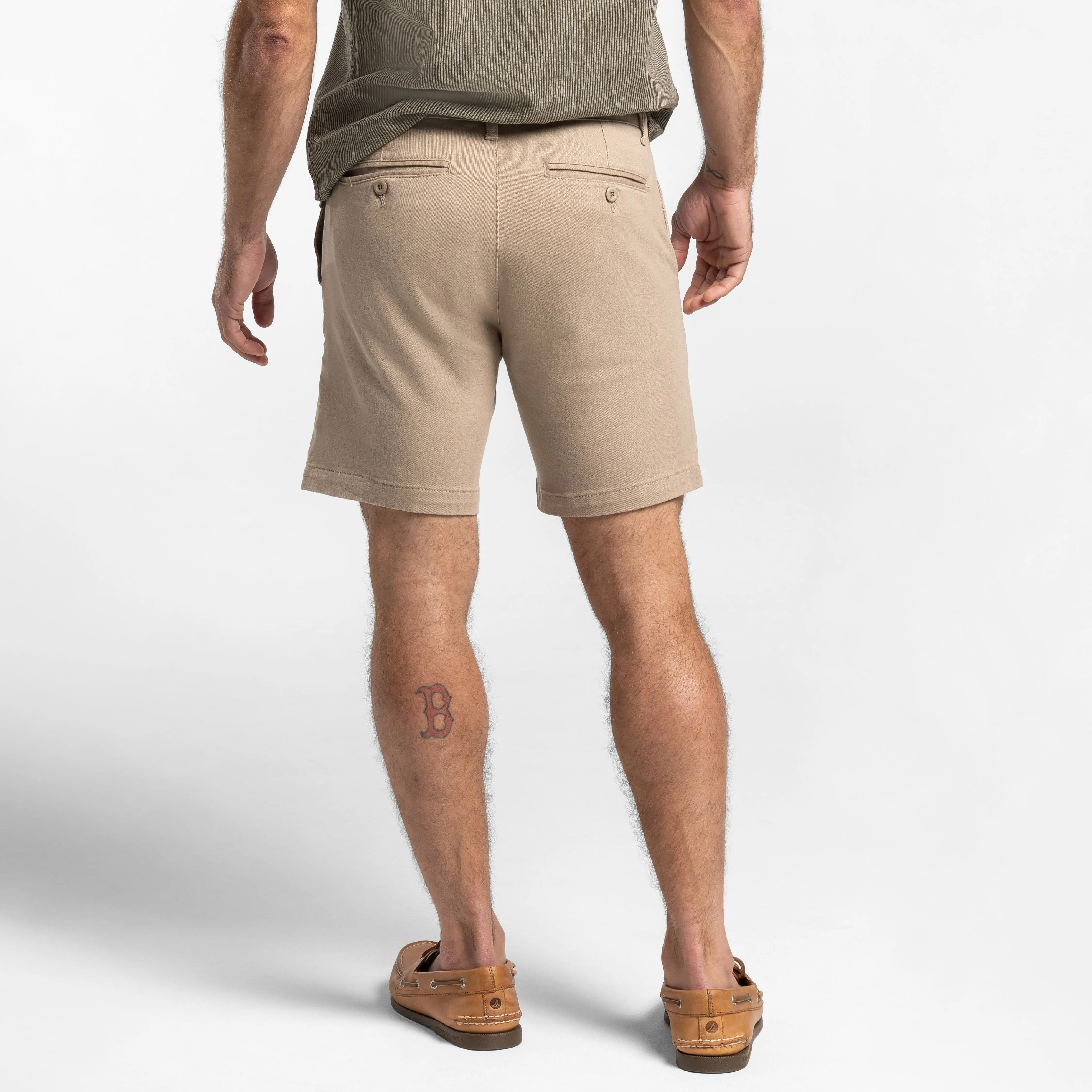 Teak Stretch Washed Chino Short sold by Ash & Erie product image thumbnail 4