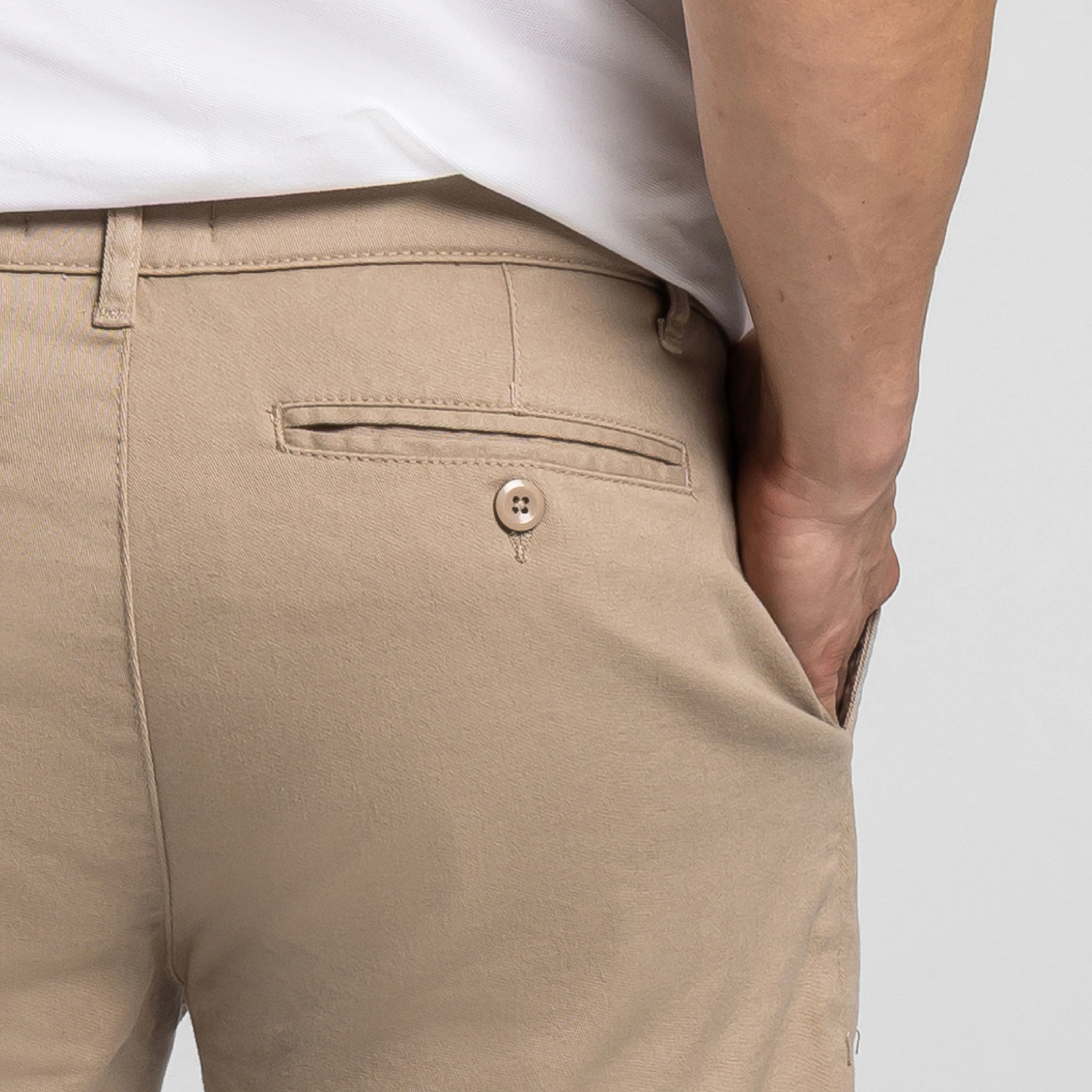 5" Teak Lightweight Stretch Chino Short sold by Ash & Erie product image thumbnail 4