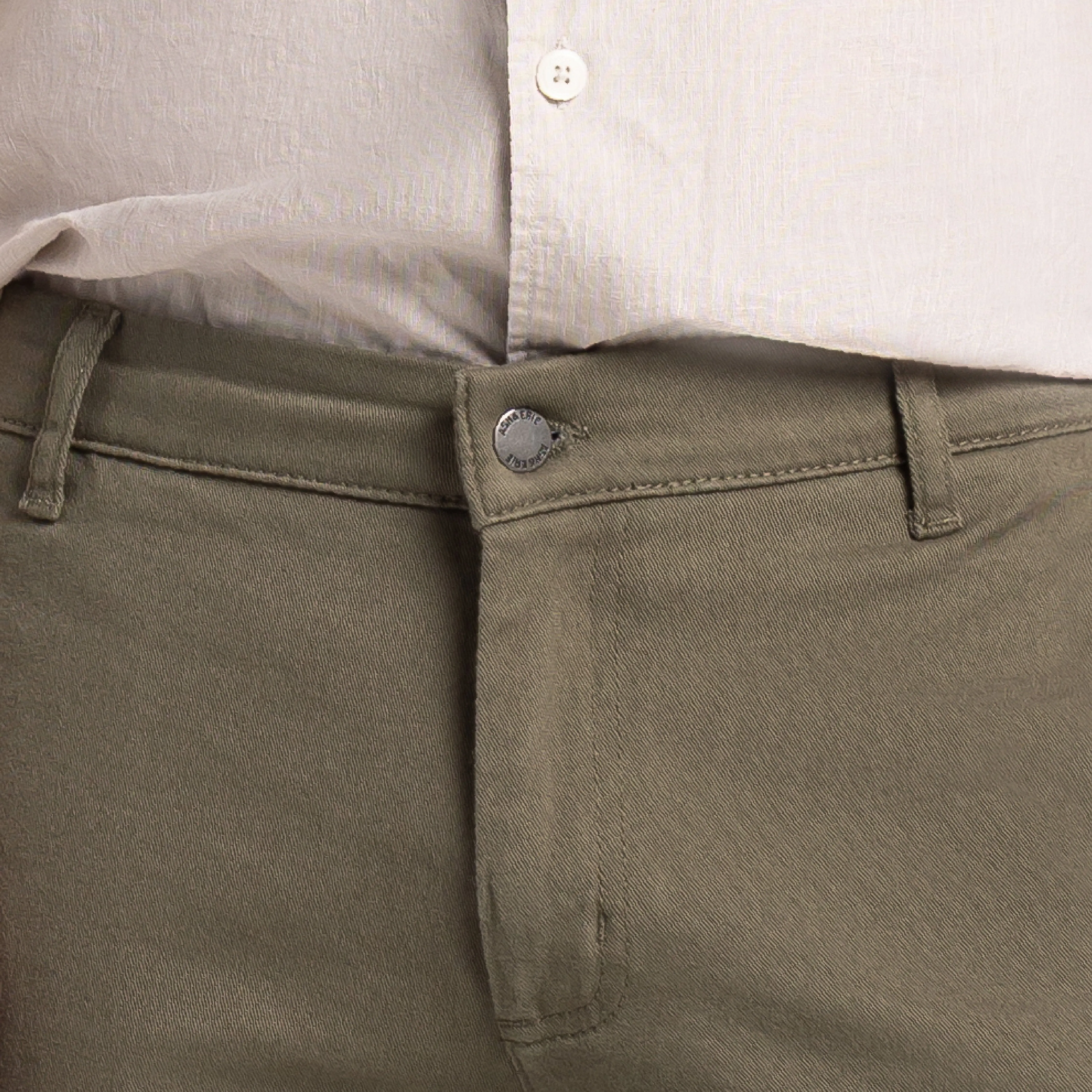 Vintage Olive Stretch Washed Chino Short sold by Ash & Erie product image thumbnail 4