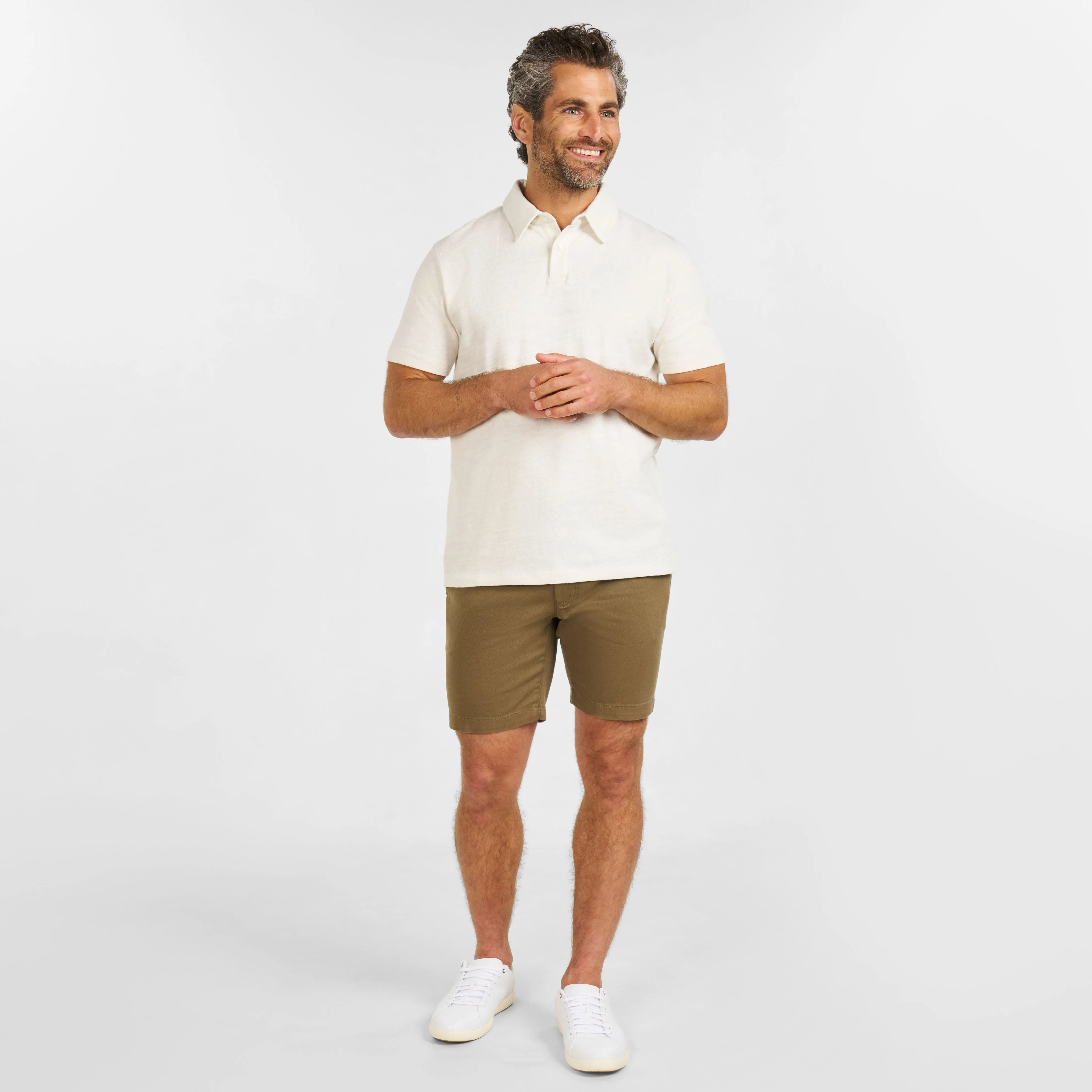 White Lightweight Polo sold by Ash & Erie product image thumbnail 2