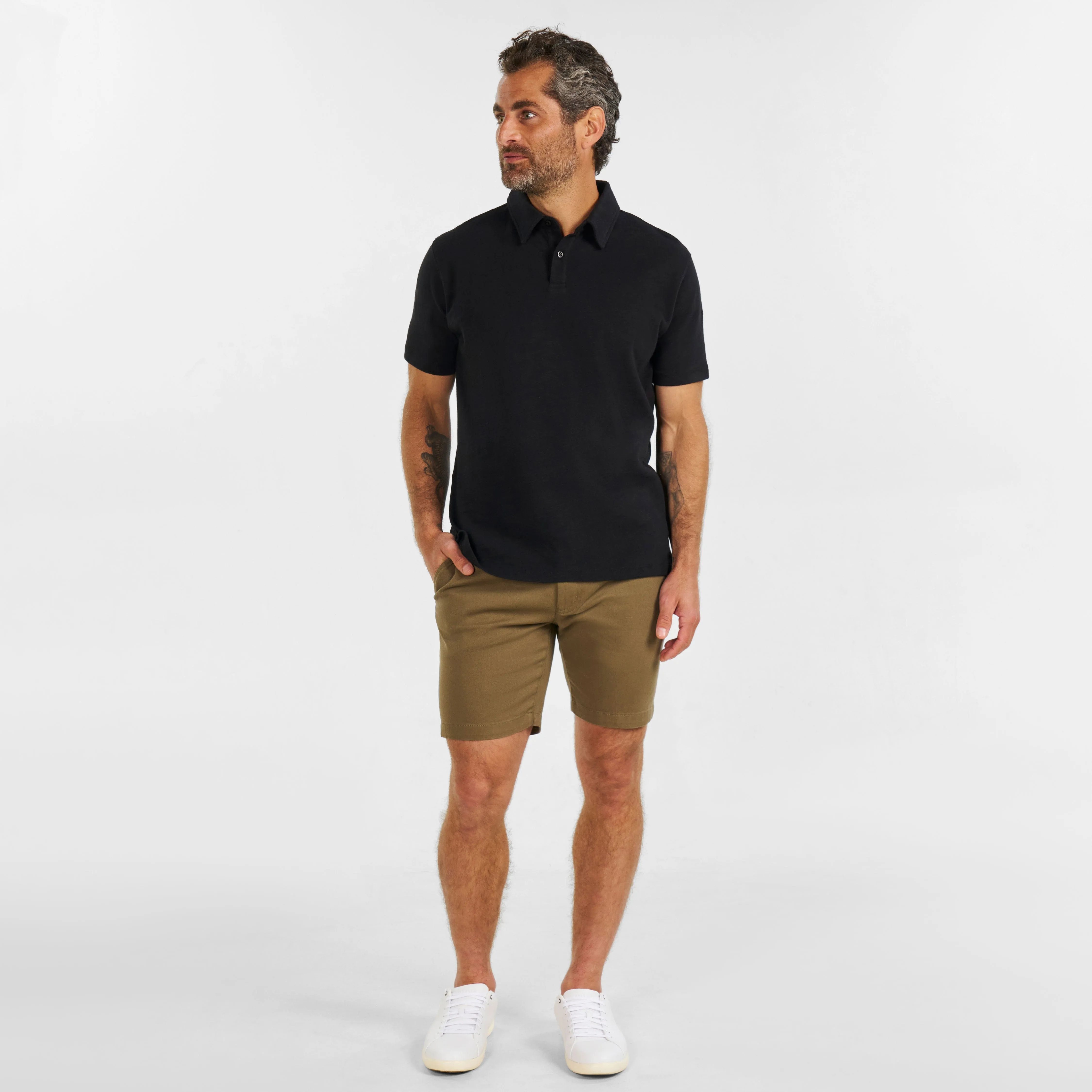 Black Lightweight Polo sold by Ash & Erie product image thumbnail 2