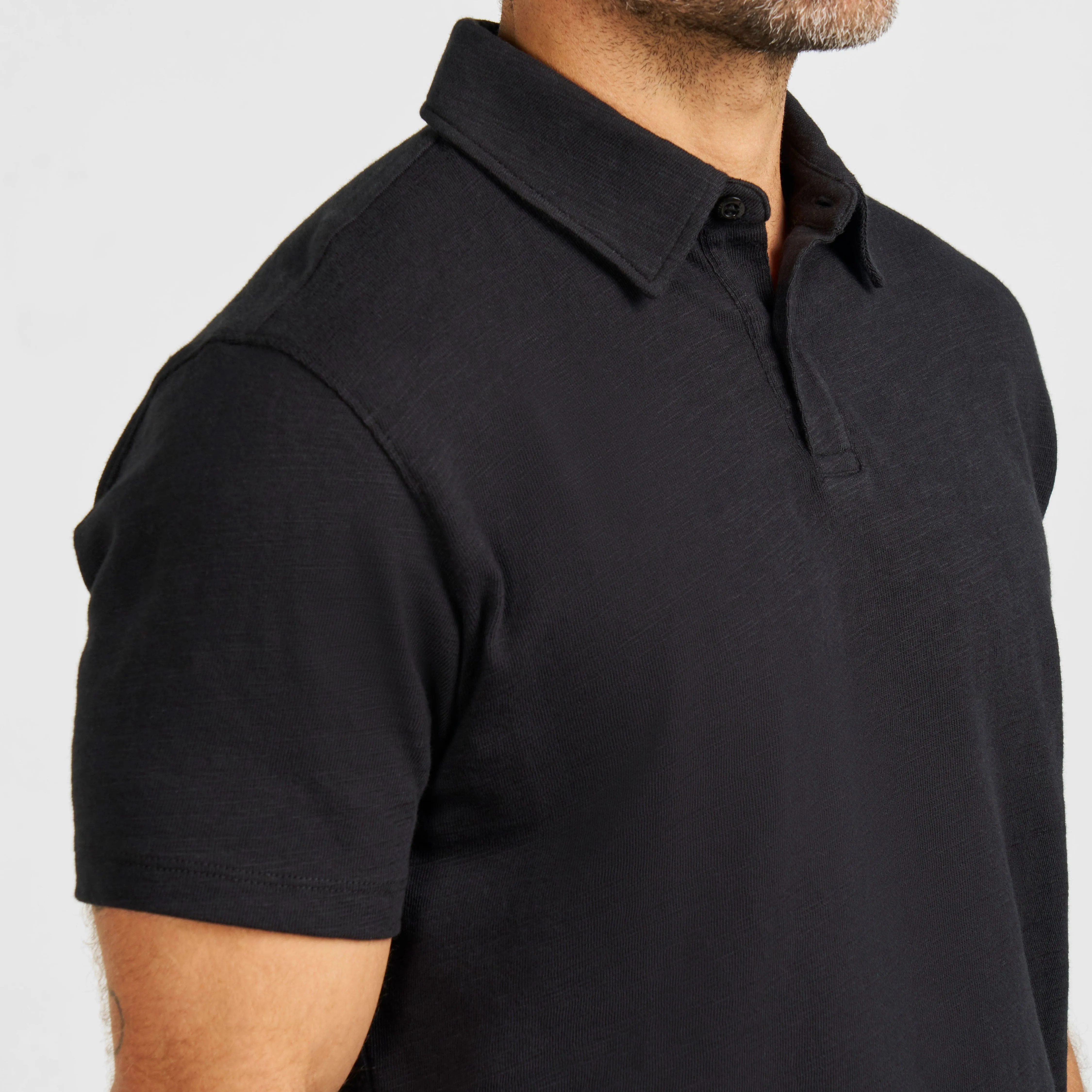 Black Lightweight Polo sold by Ash & Erie product image thumbnail 5