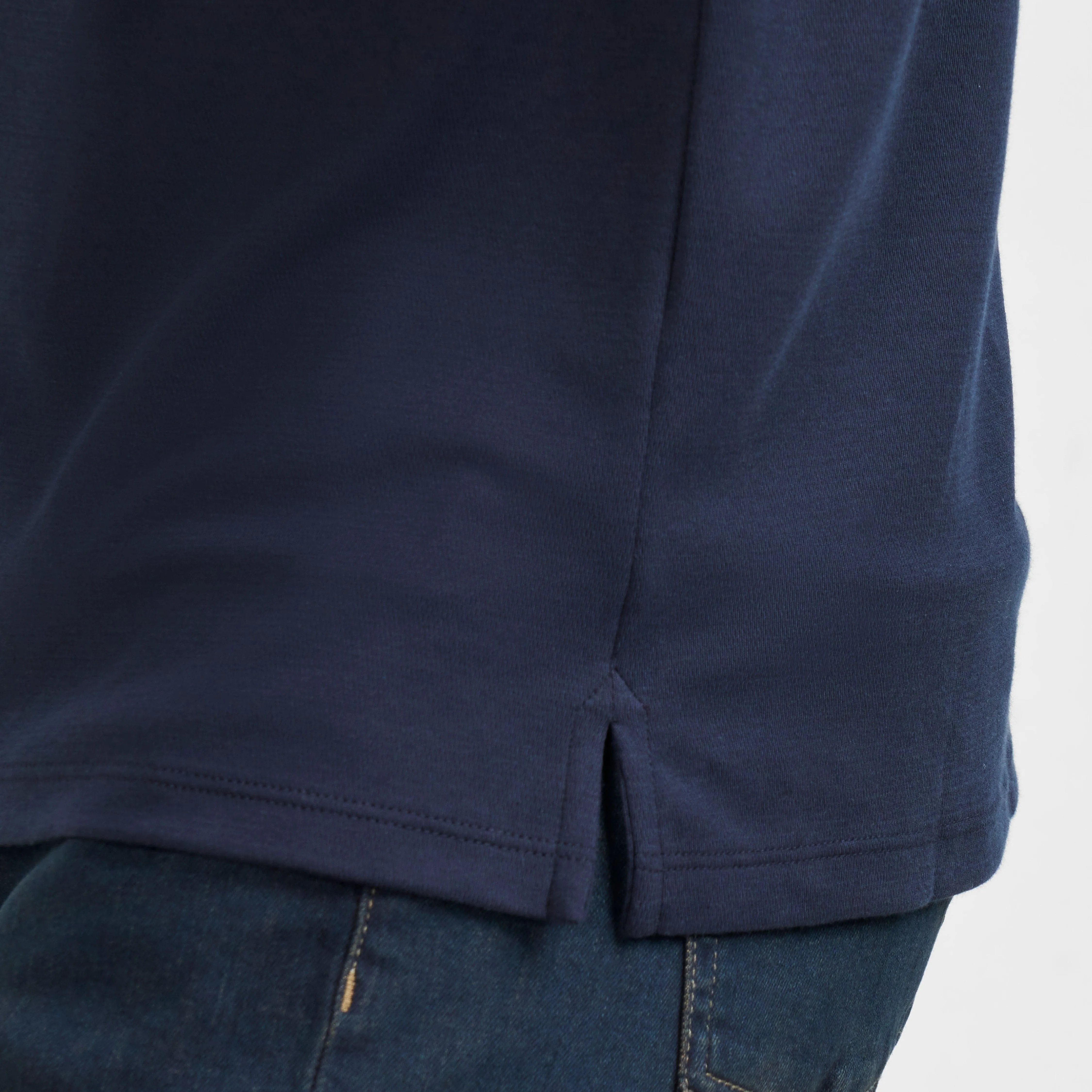 Navy Micro Pique Crew Neck Tee sold by Ash & Erie product image thumbnail 5