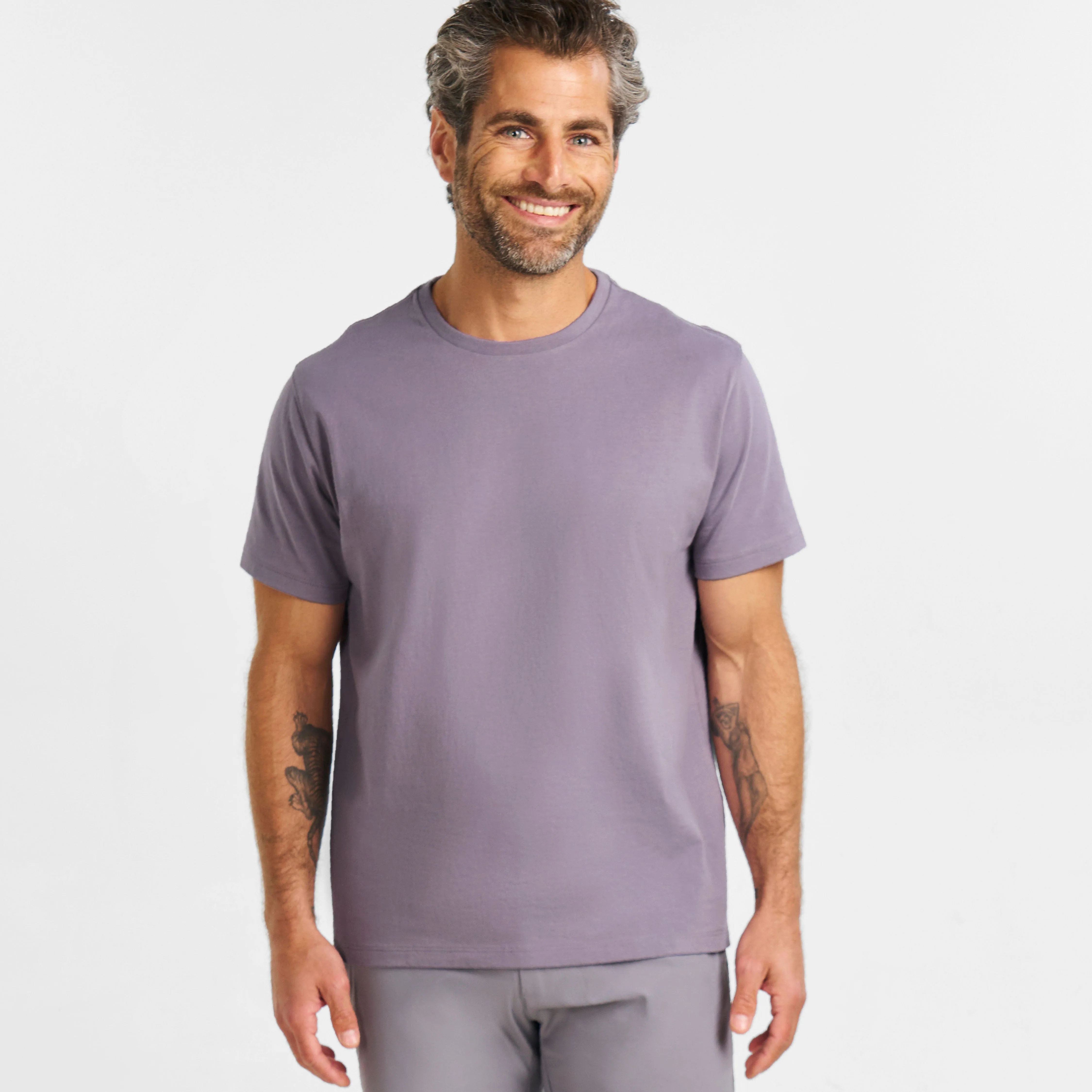 Lavender Pima Cotton Crew Neck Tee sold by Ash & Erie