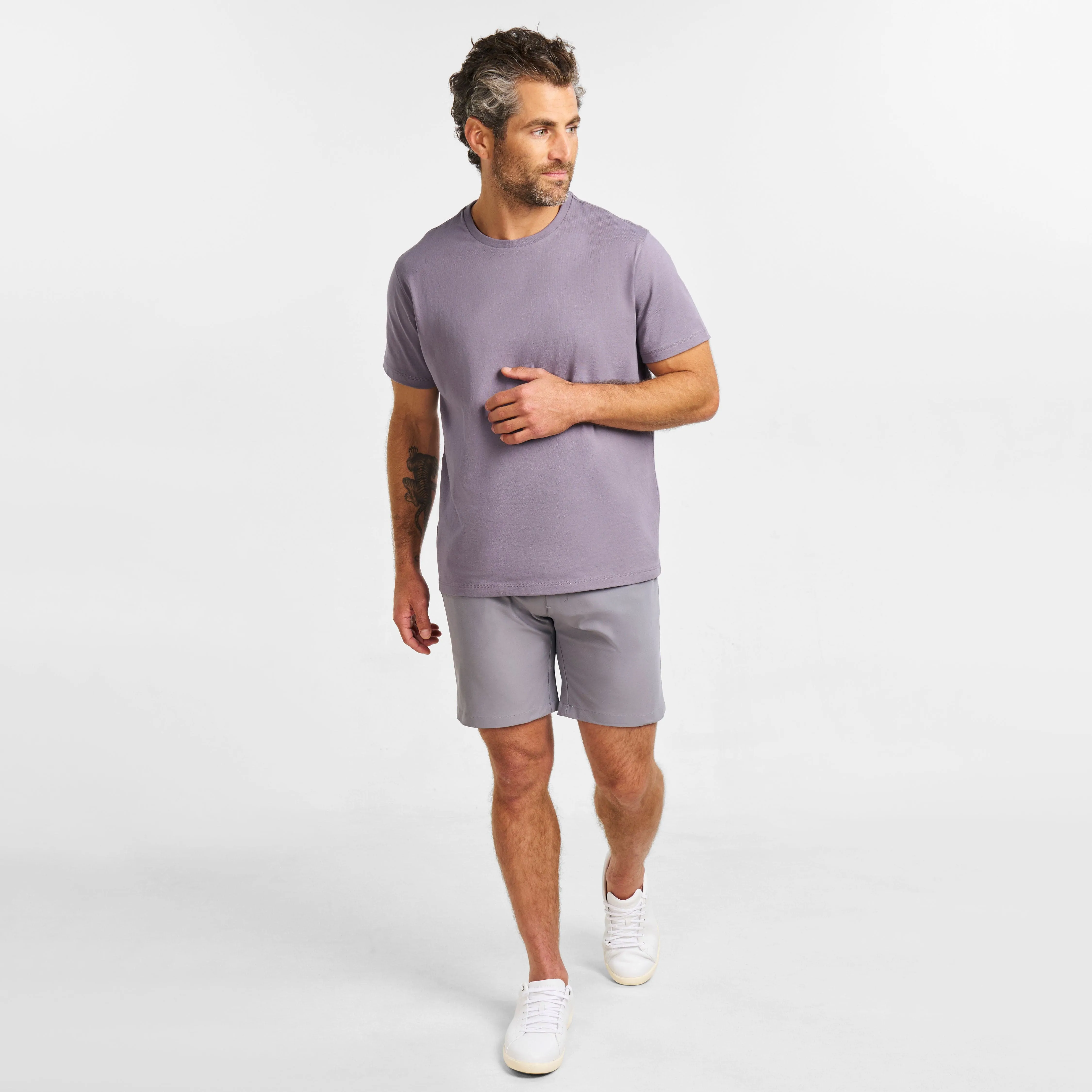 Lavender Pima Cotton Crew Neck Tee sold by Ash & Erie product image thumbnail 2