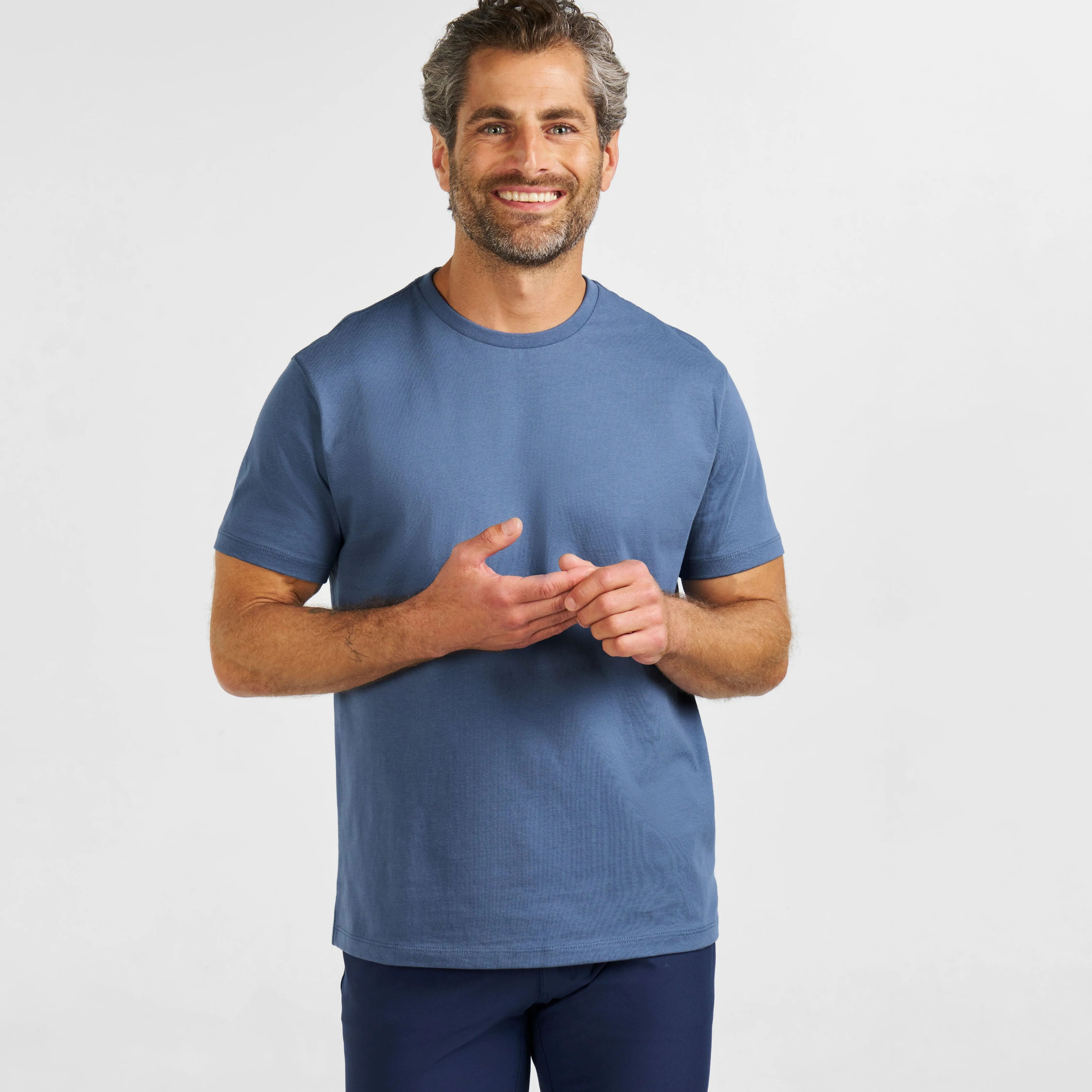 Slate Pima Cotton Crew Neck Tee sold by Ash & Erie