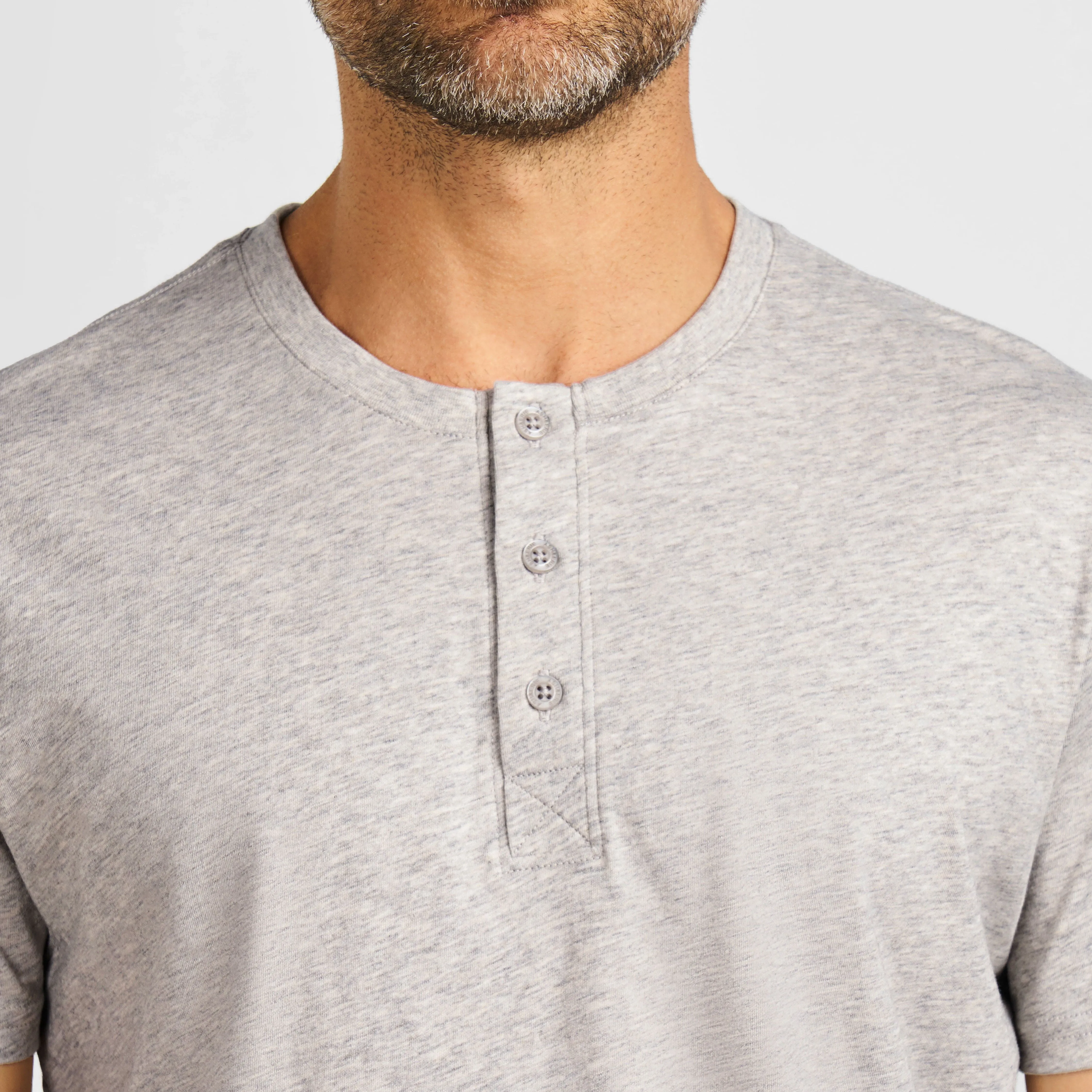 Pearl Melange Short Sleeve Henley sold by Ash & Erie product image thumbnail 4