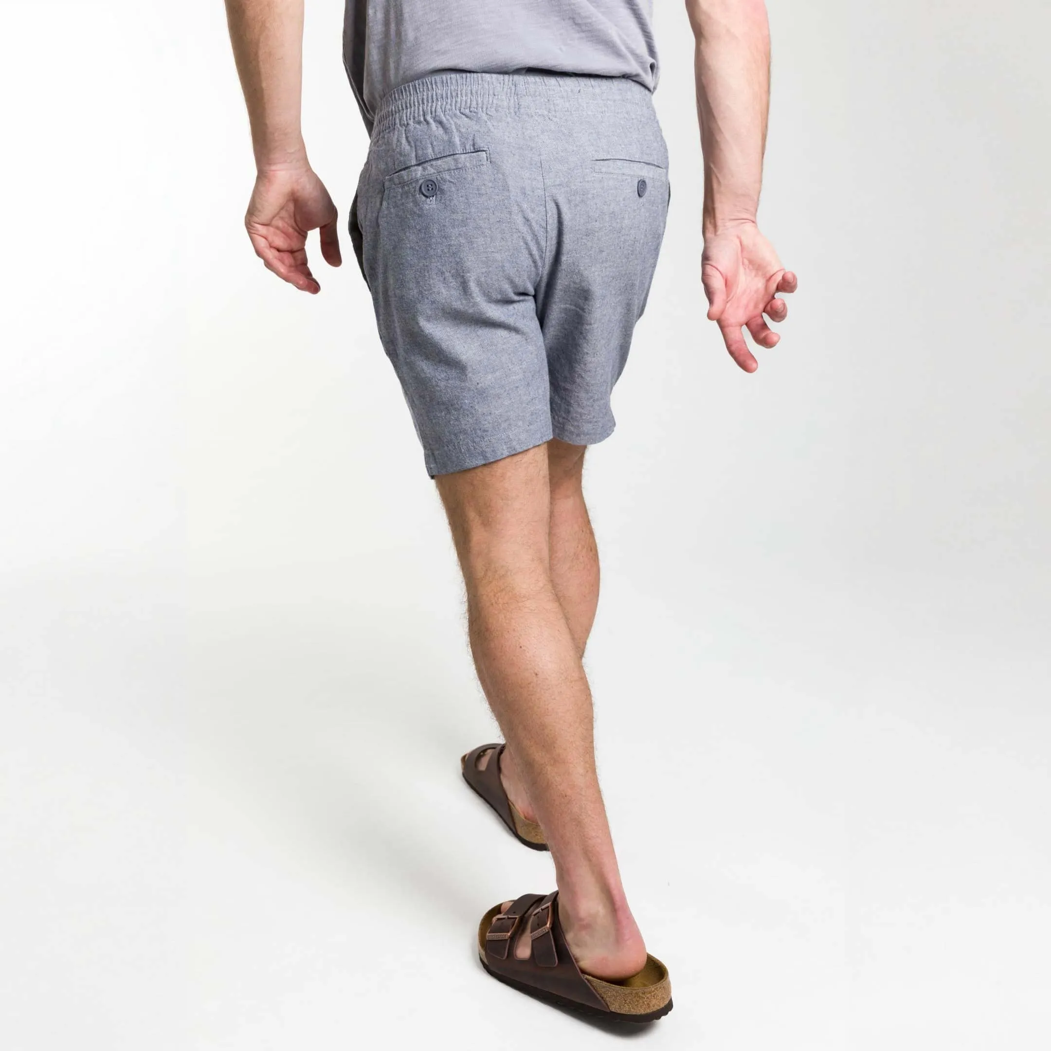 Classic Blue Linen Short sold by Ash & Erie product image thumbnail 4