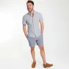 Classic Blue Linen Short sold by Ash & Erie