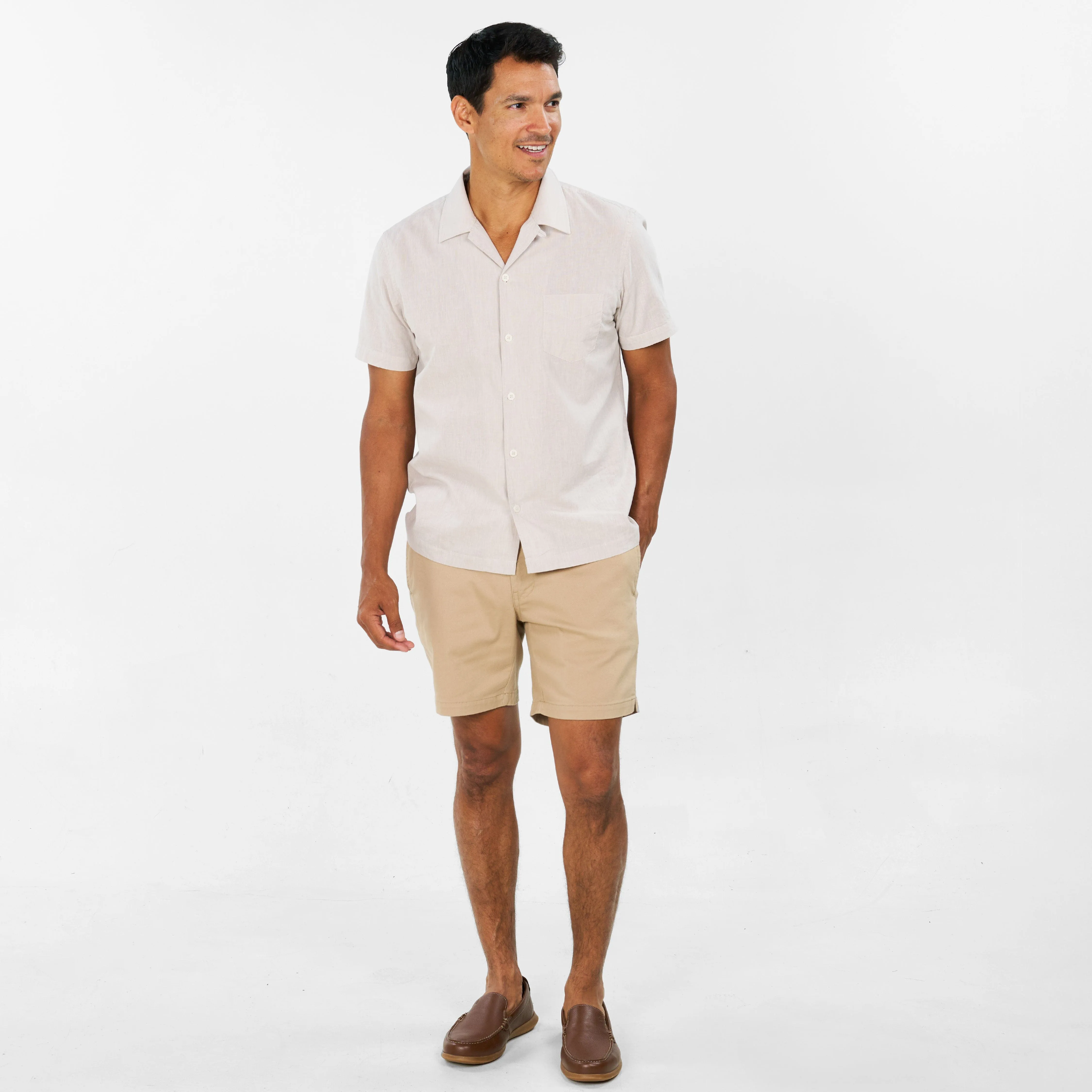 Khaki Easy Chino Short sold by Ash & Erie product image thumbnail 2