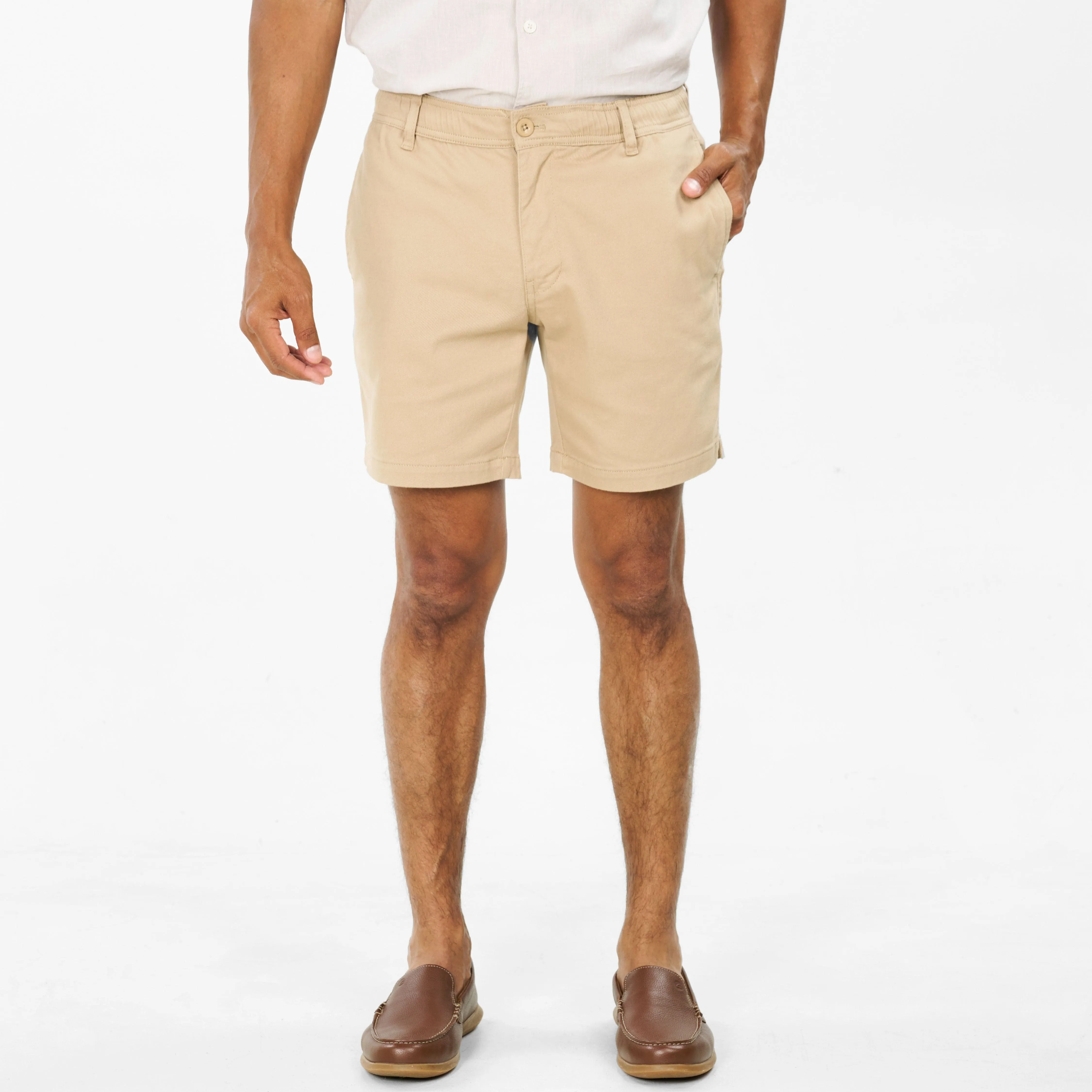 Khaki Easy Chino Short sold by Ash & Erie