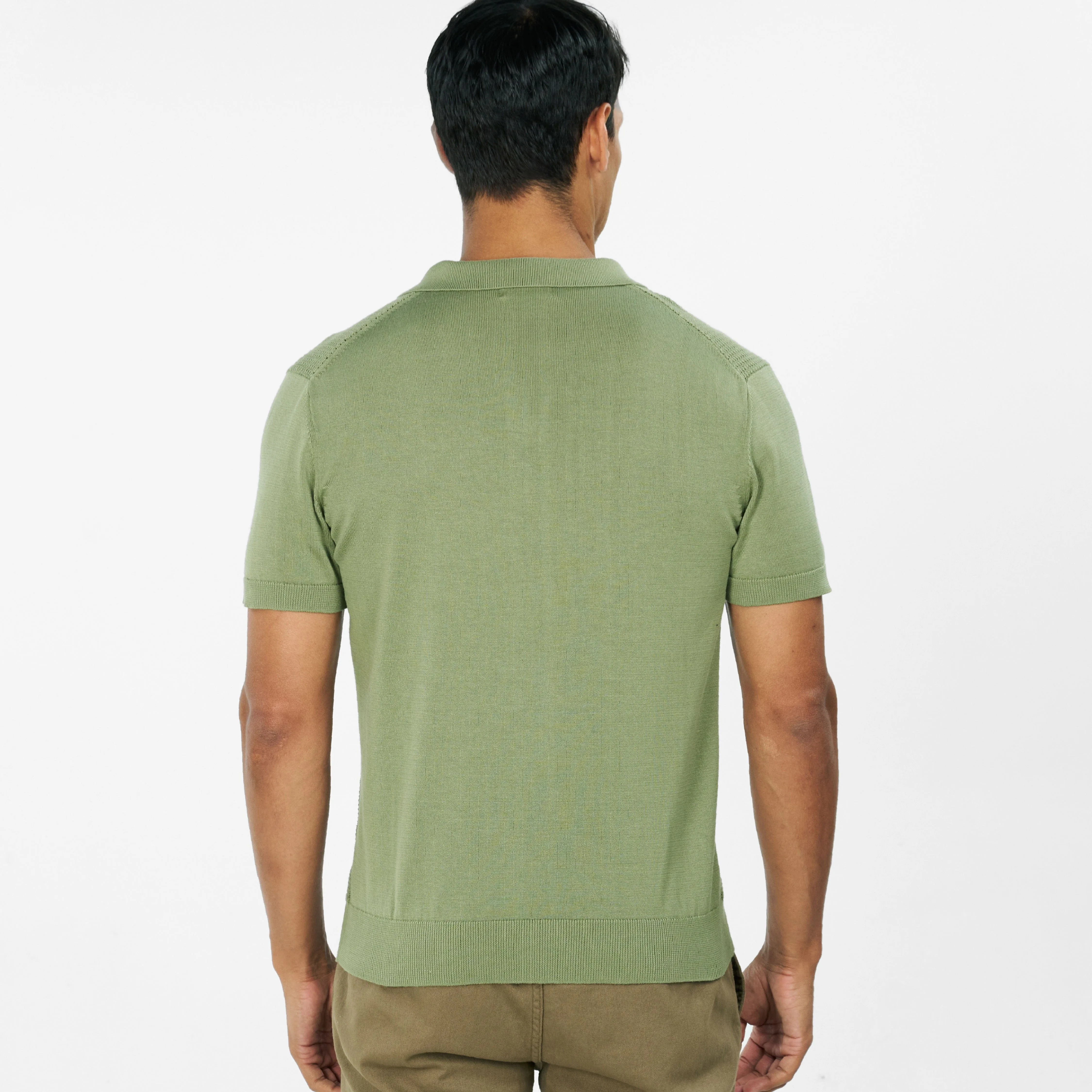 Green Knit Polo sold by Ash & Erie product image thumbnail 3