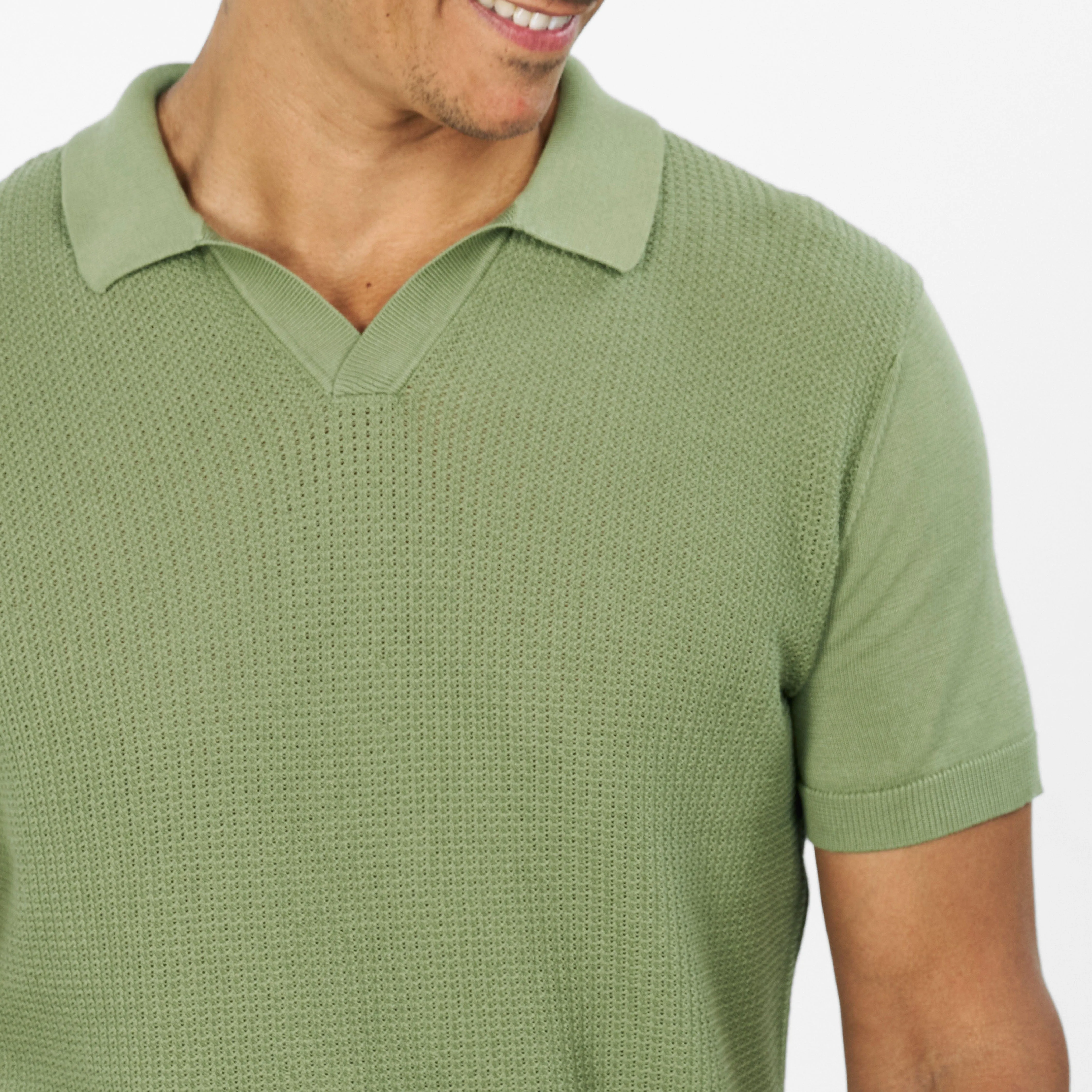 Green Knit Polo sold by Ash & Erie product image thumbnail 4