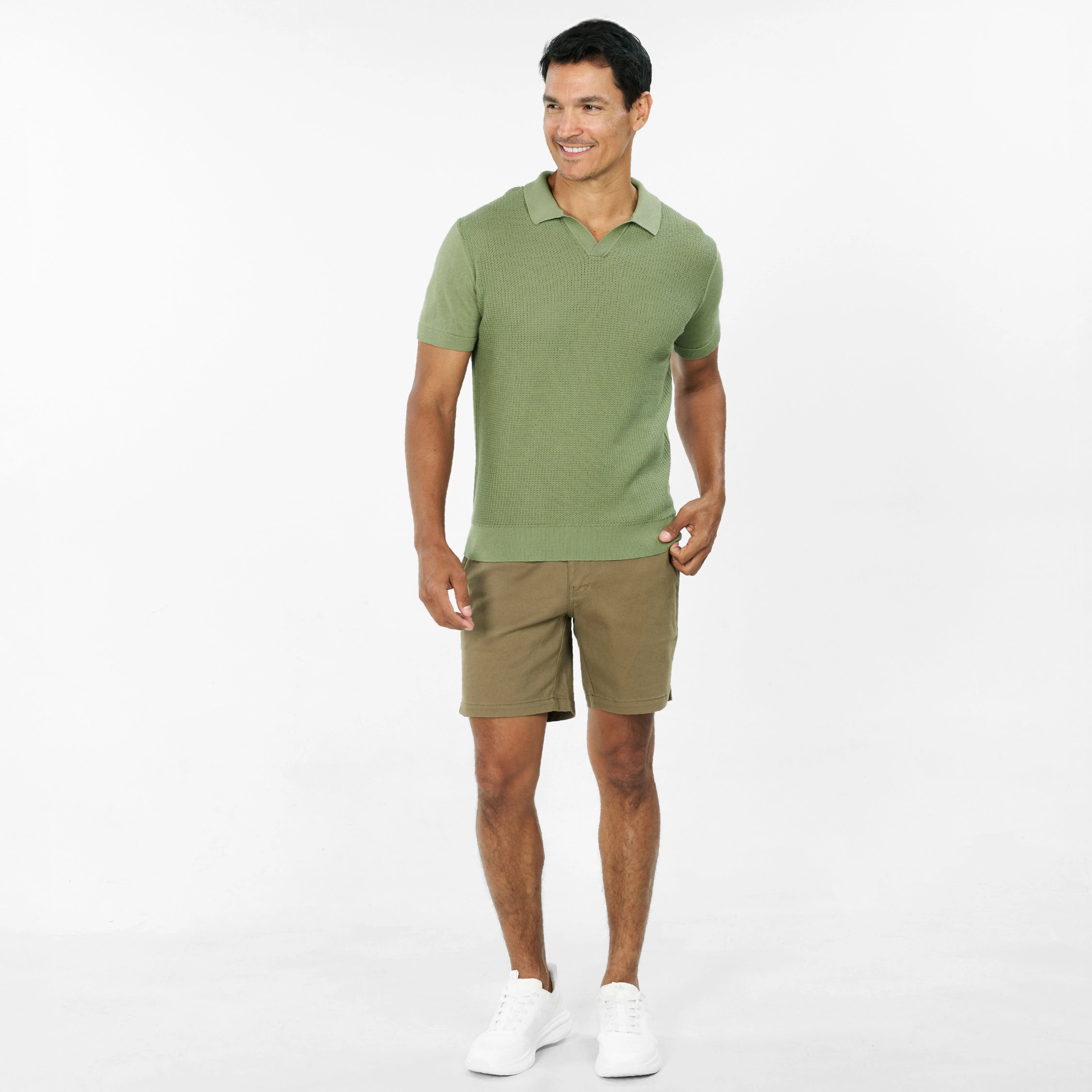 Green Knit Polo sold by Ash & Erie product image thumbnail 2