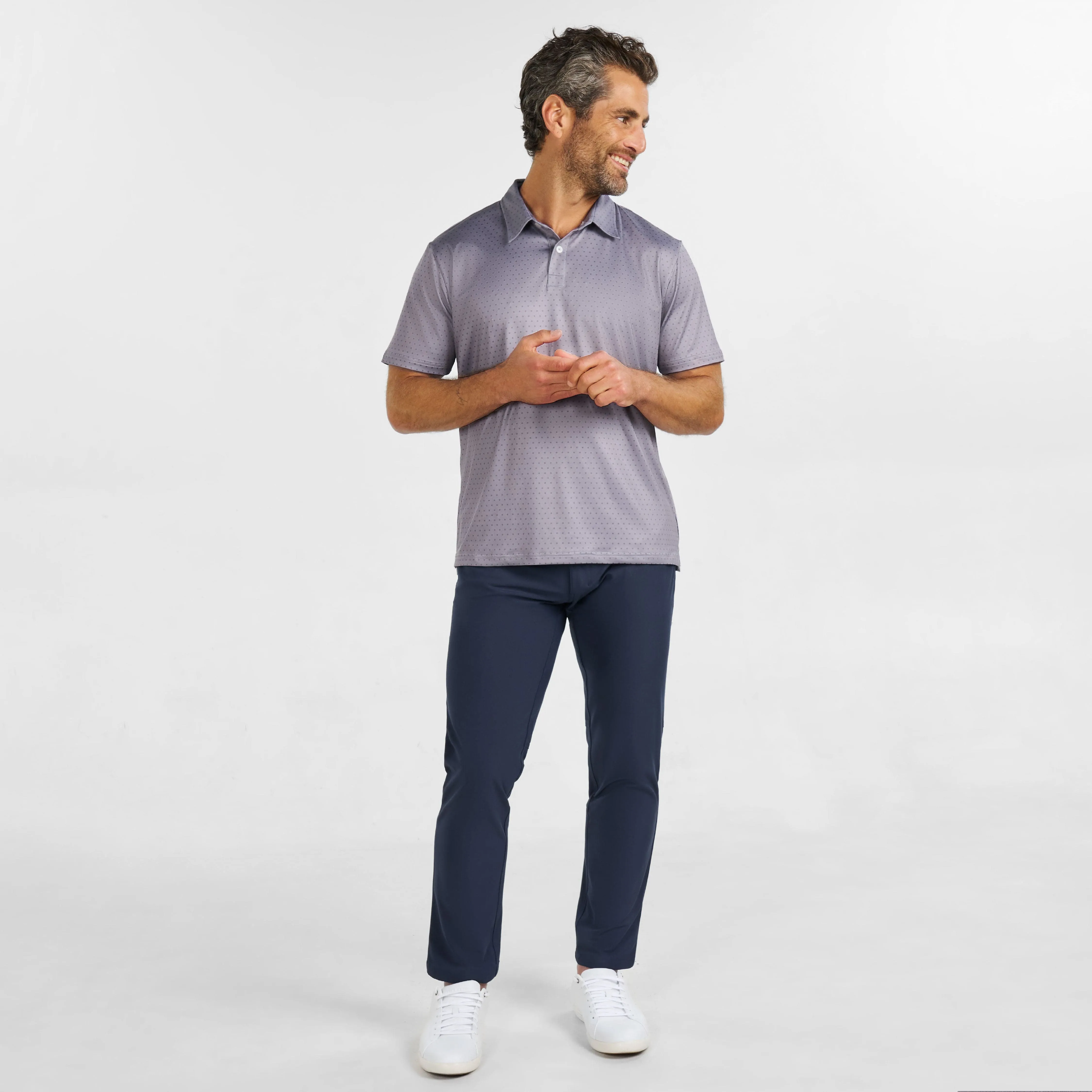 Grey Dots Tech Polo sold by Ash & Erie product image thumbnail 2
