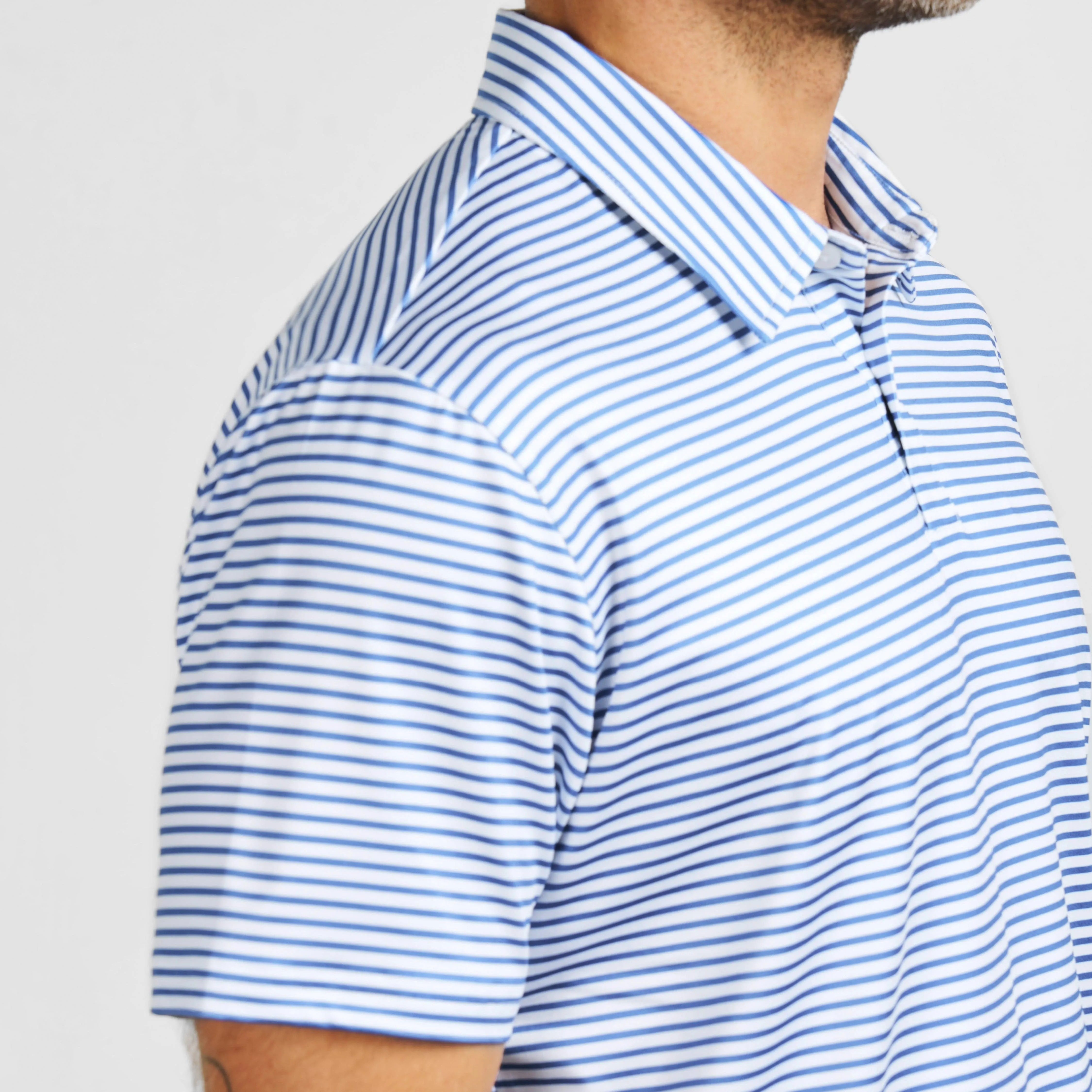 Coastal Stripes Tech Polo sold by Ash & Erie product image thumbnail 5