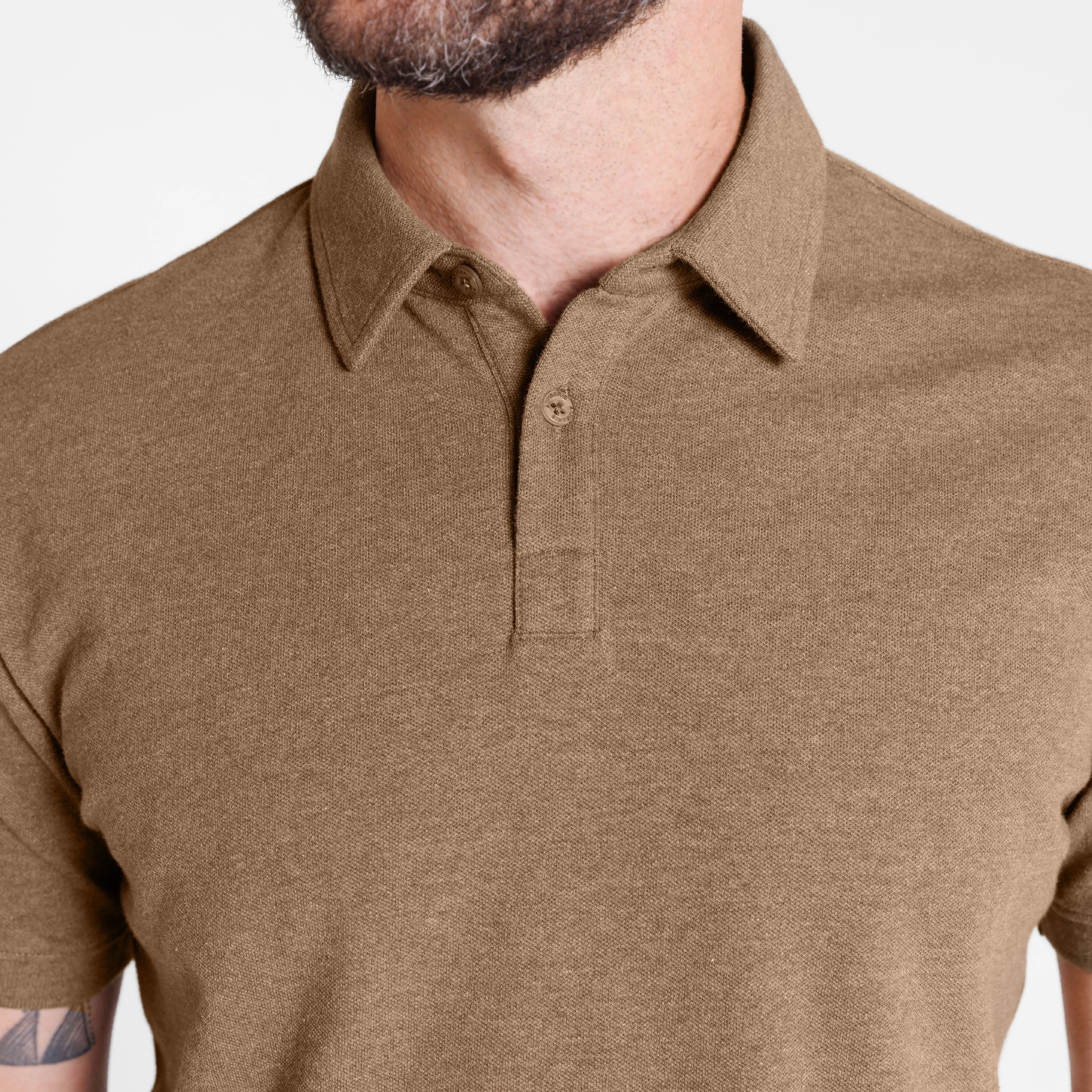 Heather Olive Pique Daily Polo sold by Ash & Erie product image thumbnail 4