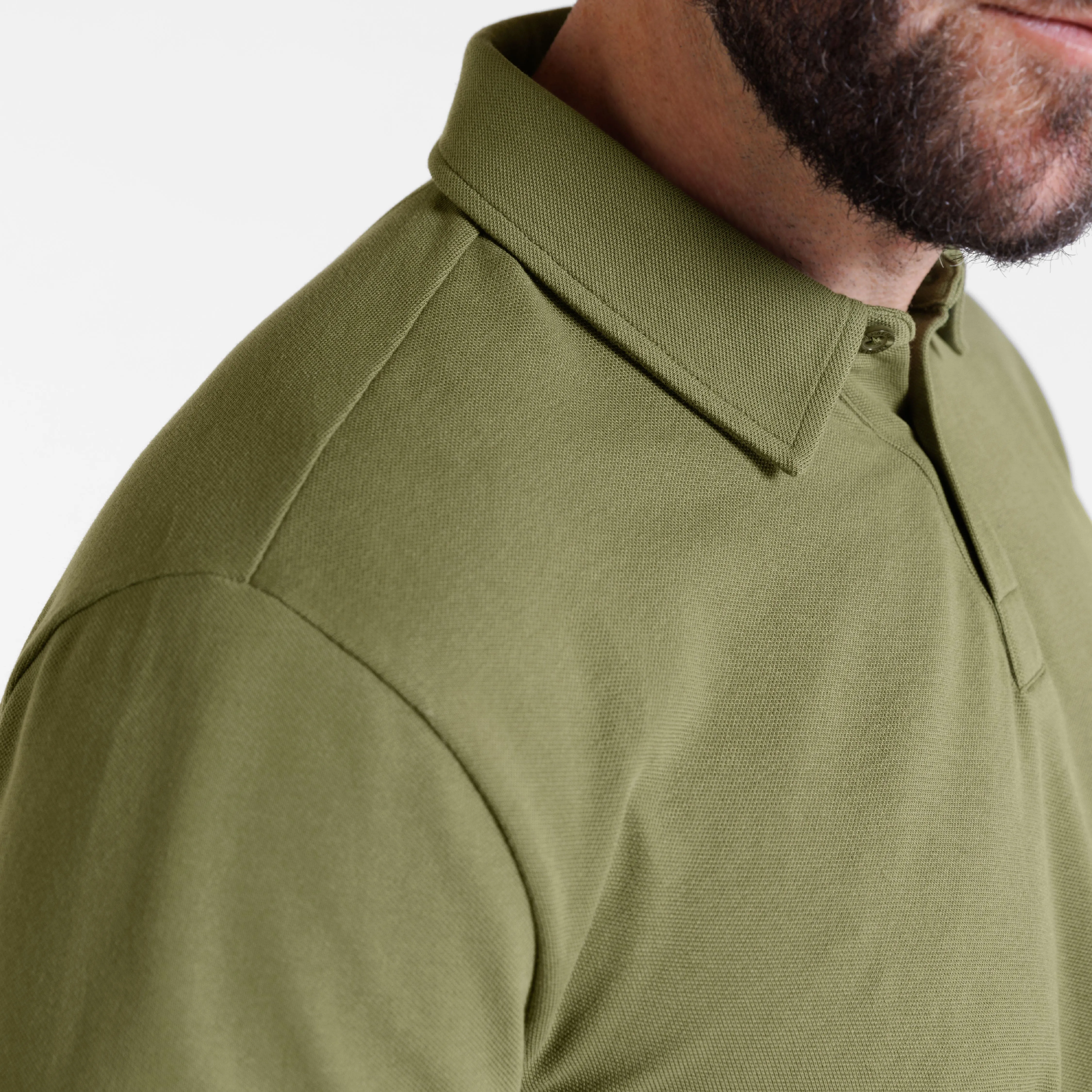 Army Green Pique Daily Polo sold by Ash & Erie product image thumbnail 5