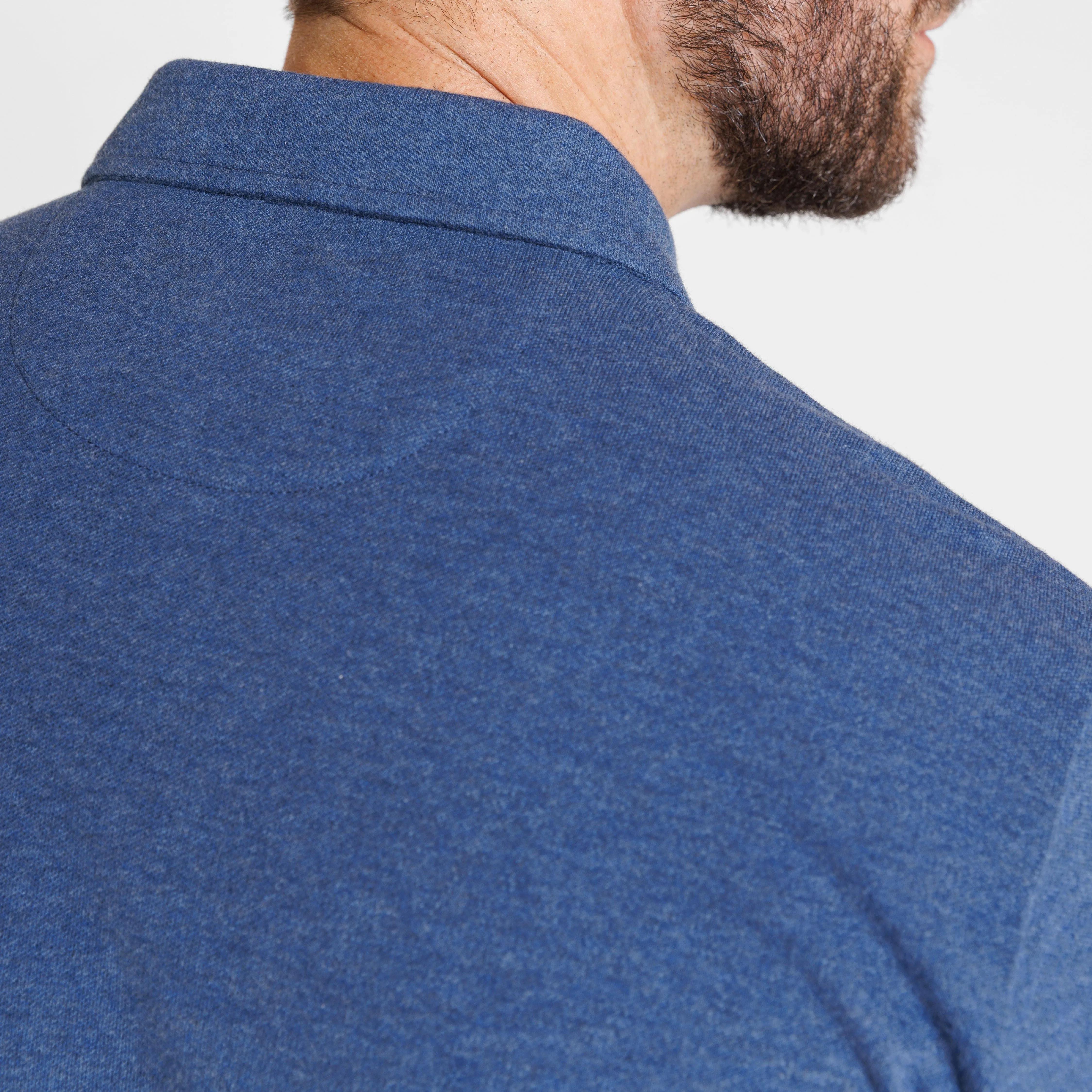 Heather Blue Pique Daily Polo sold by Ash & Erie product image thumbnail 5