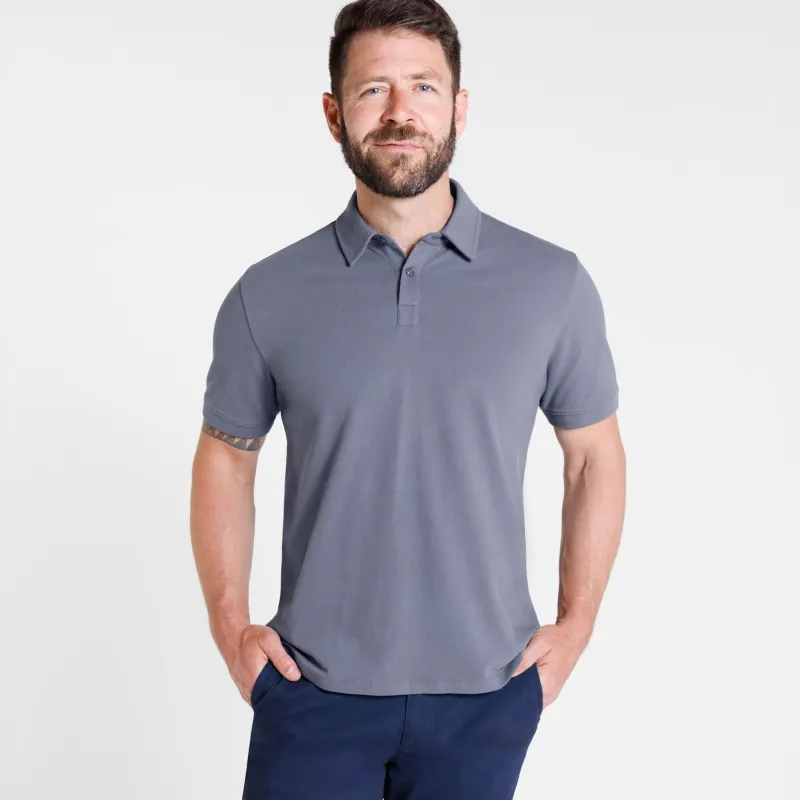 Steel Pique Daily Polo sold by Ash & Erie