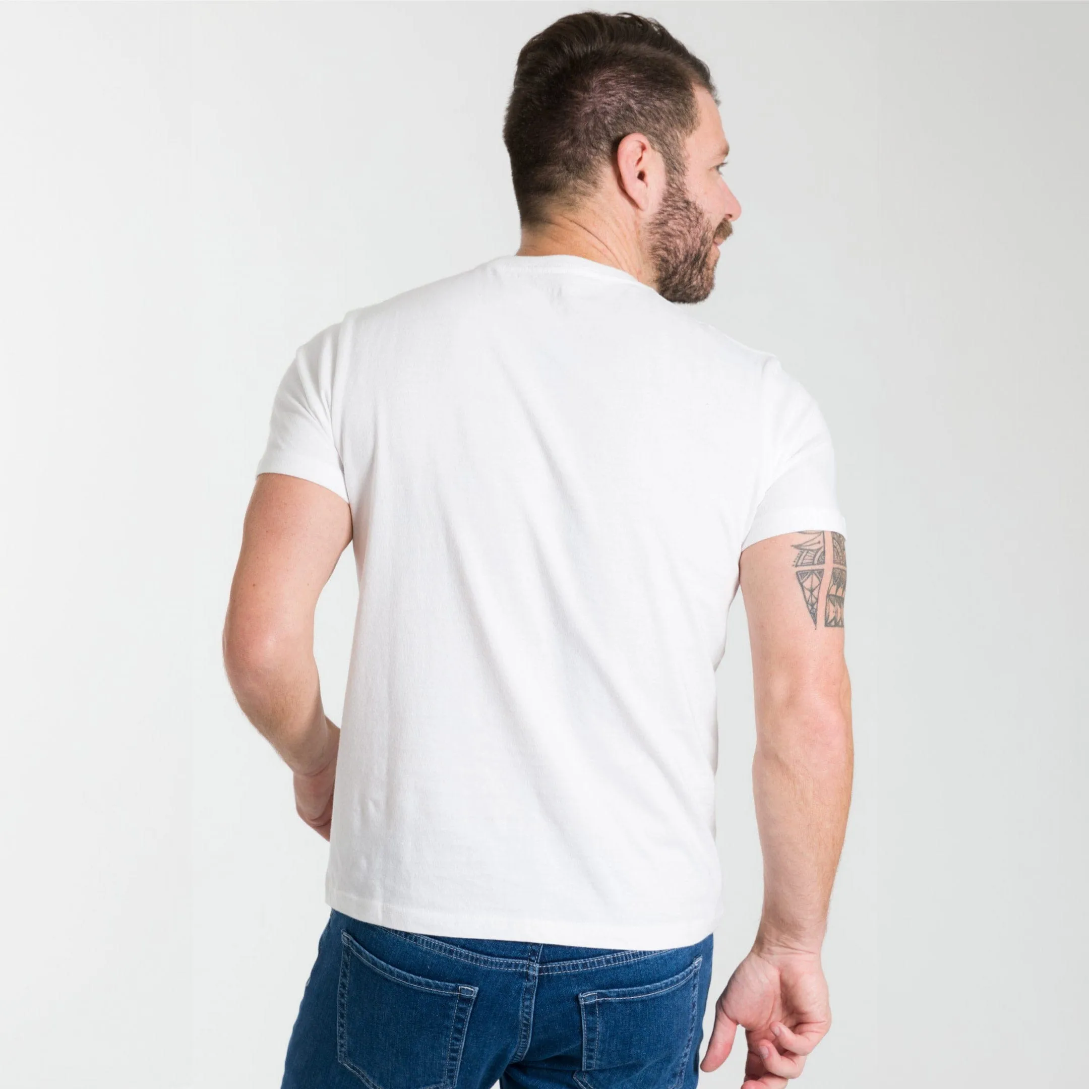 White Crew Neck Tee sold by Ash & Erie product image thumbnail 3