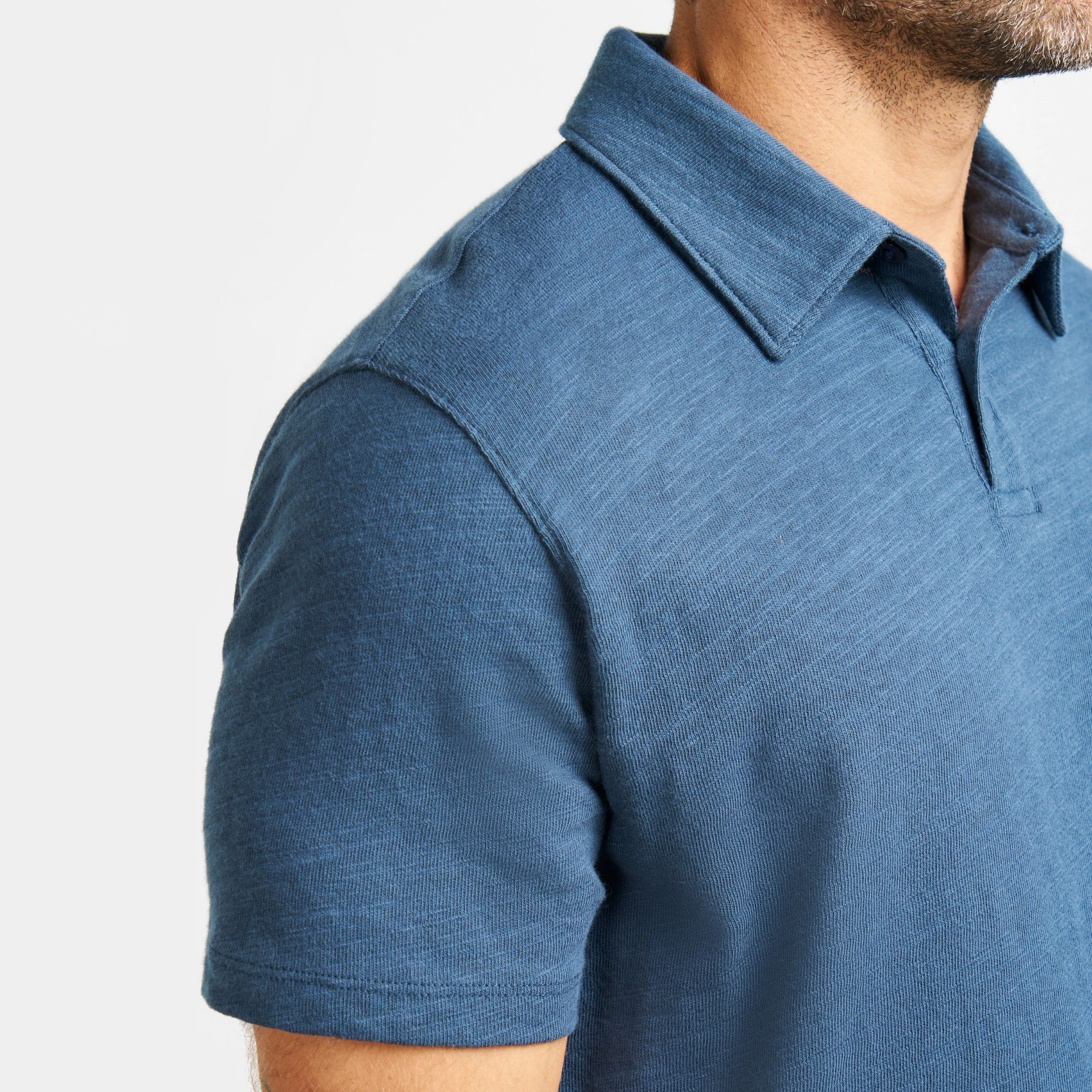 Navy Textured Polo sold by Ash & Erie product image thumbnail 5