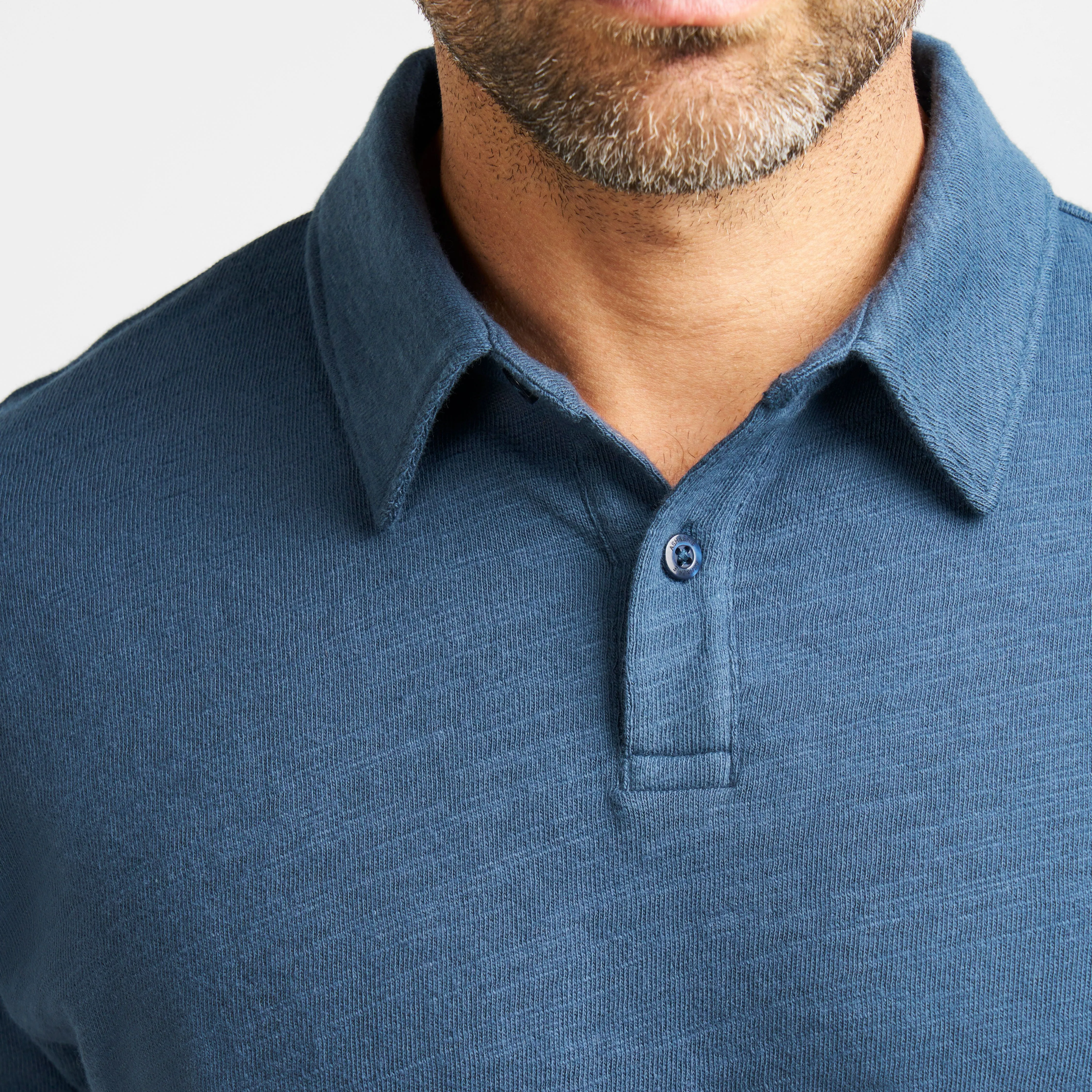 Navy Textured Polo sold by Ash & Erie product image thumbnail 4