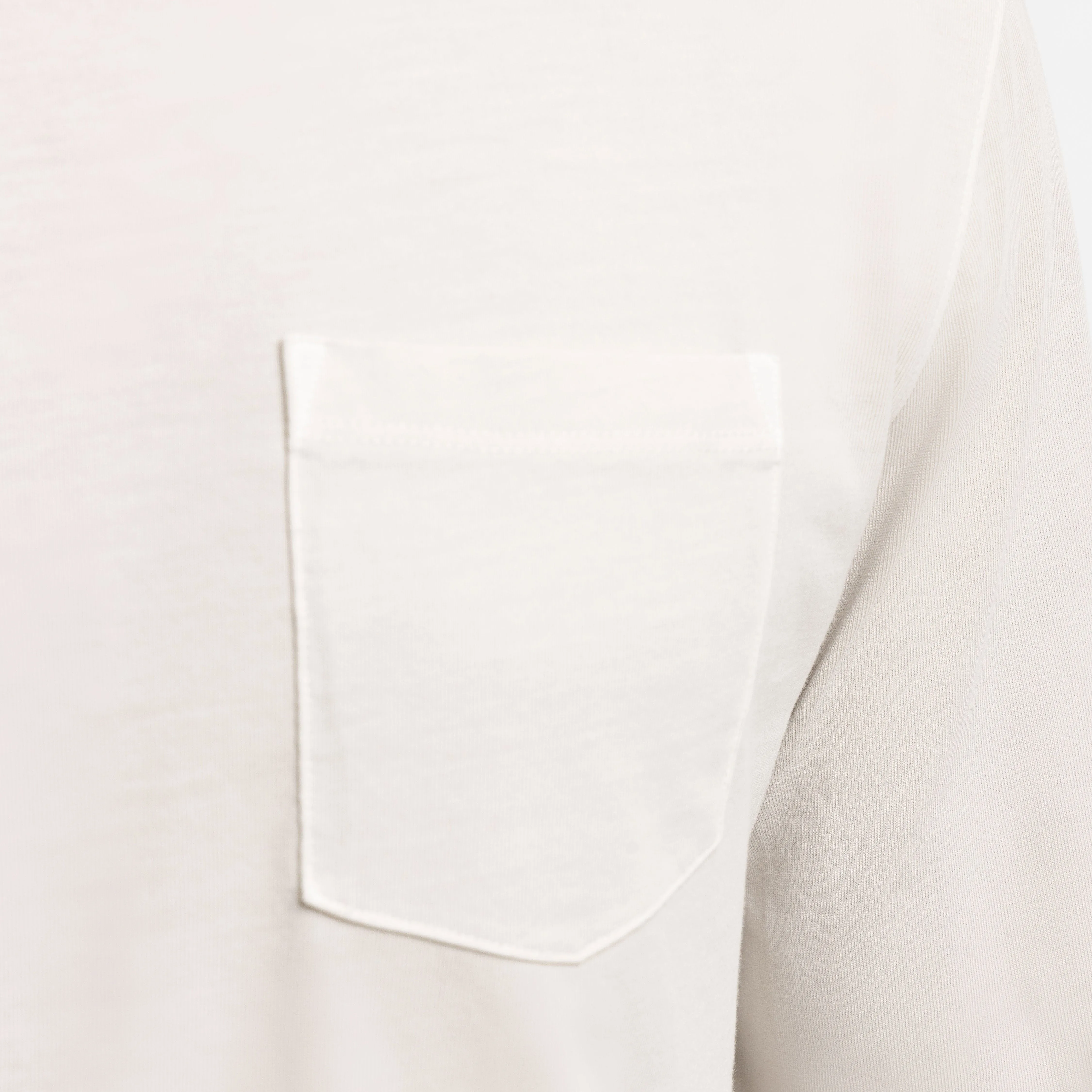 Washed Oat Long Sleeve Pima Cotton Crew Neck Tee sold by Ash & Erie product image thumbnail 5