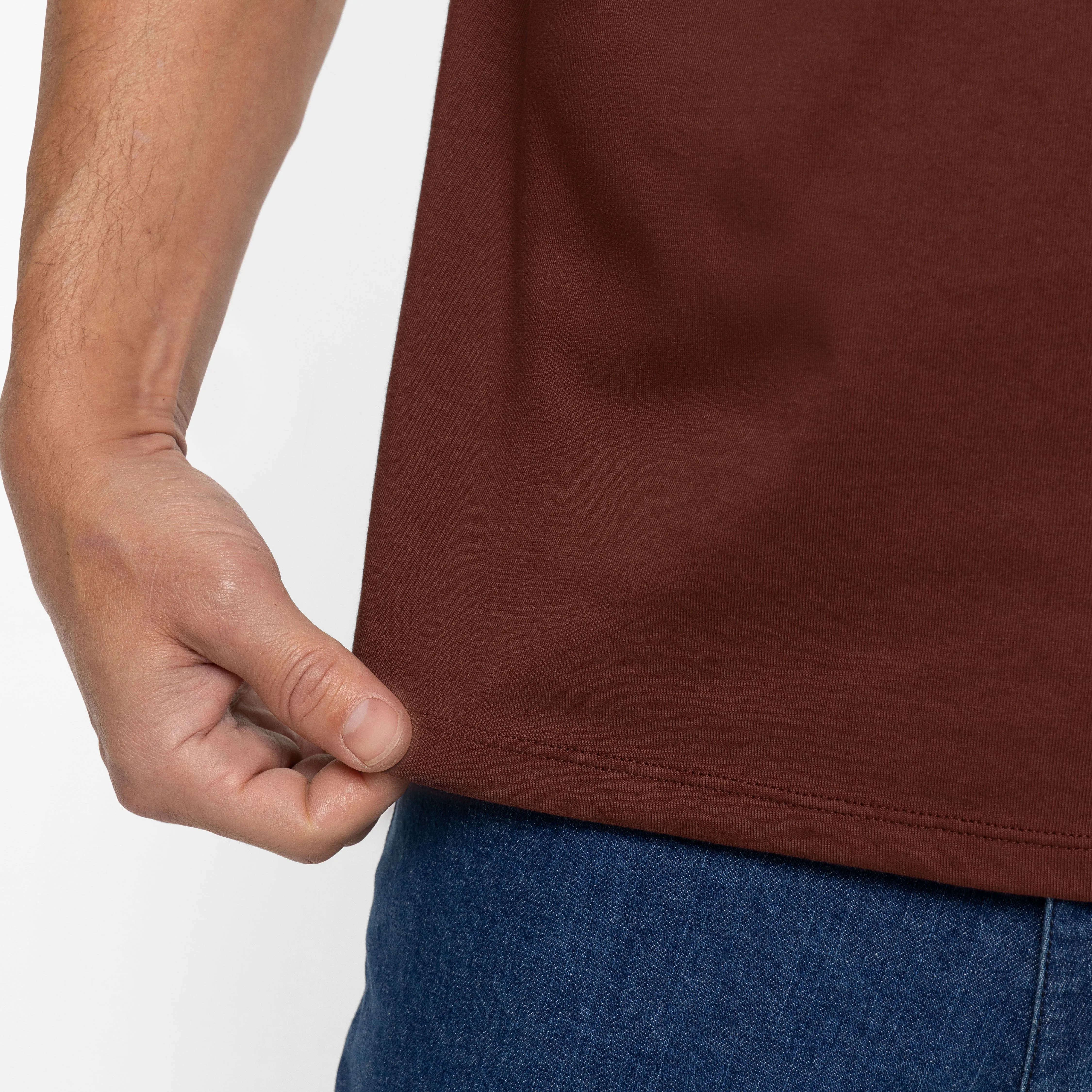 Rum Pima Cotton Crew Neck Tee sold by Ash & Erie product image thumbnail 5