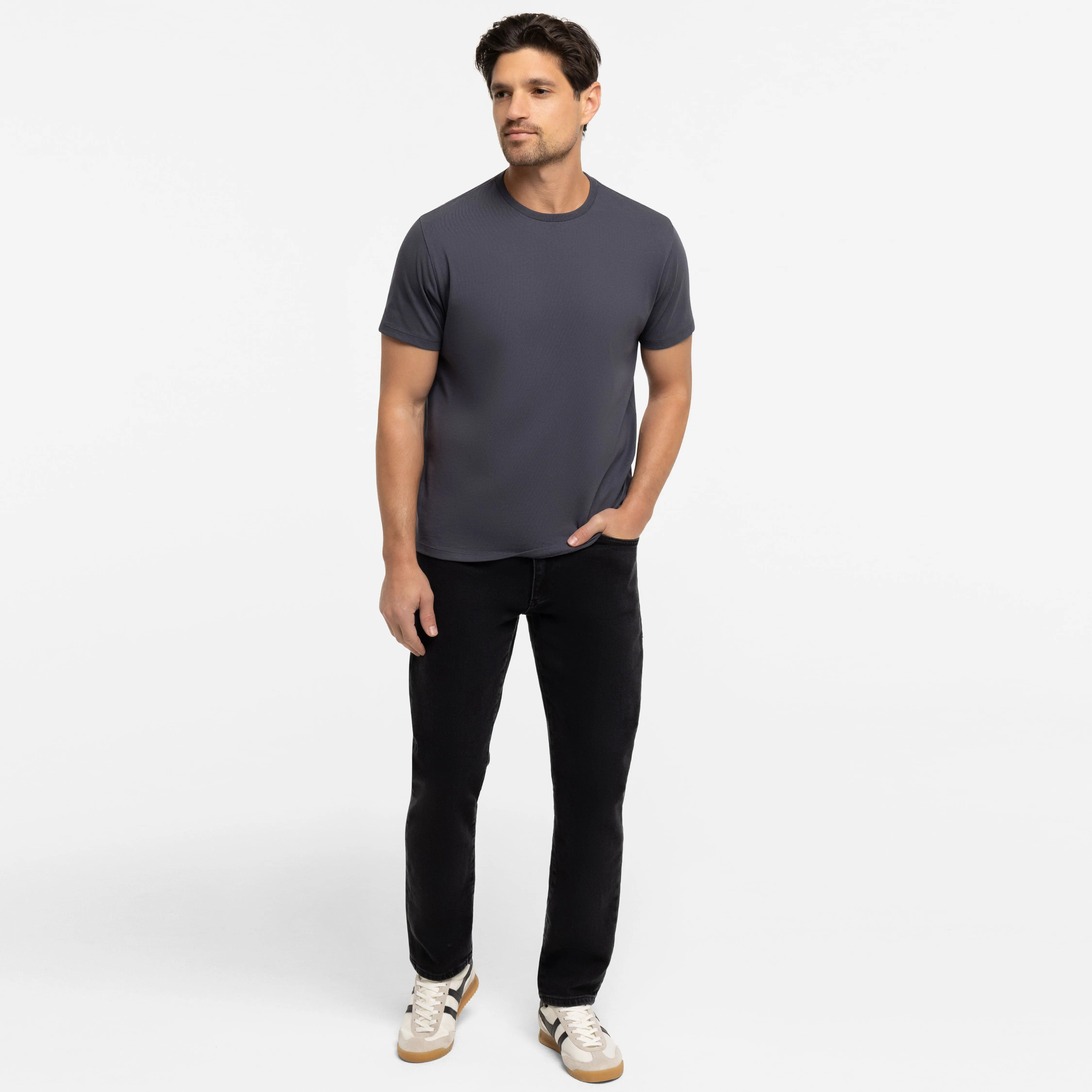 Ink Pima Cotton Crew Neck Tee sold by Ash & Erie product image thumbnail 2