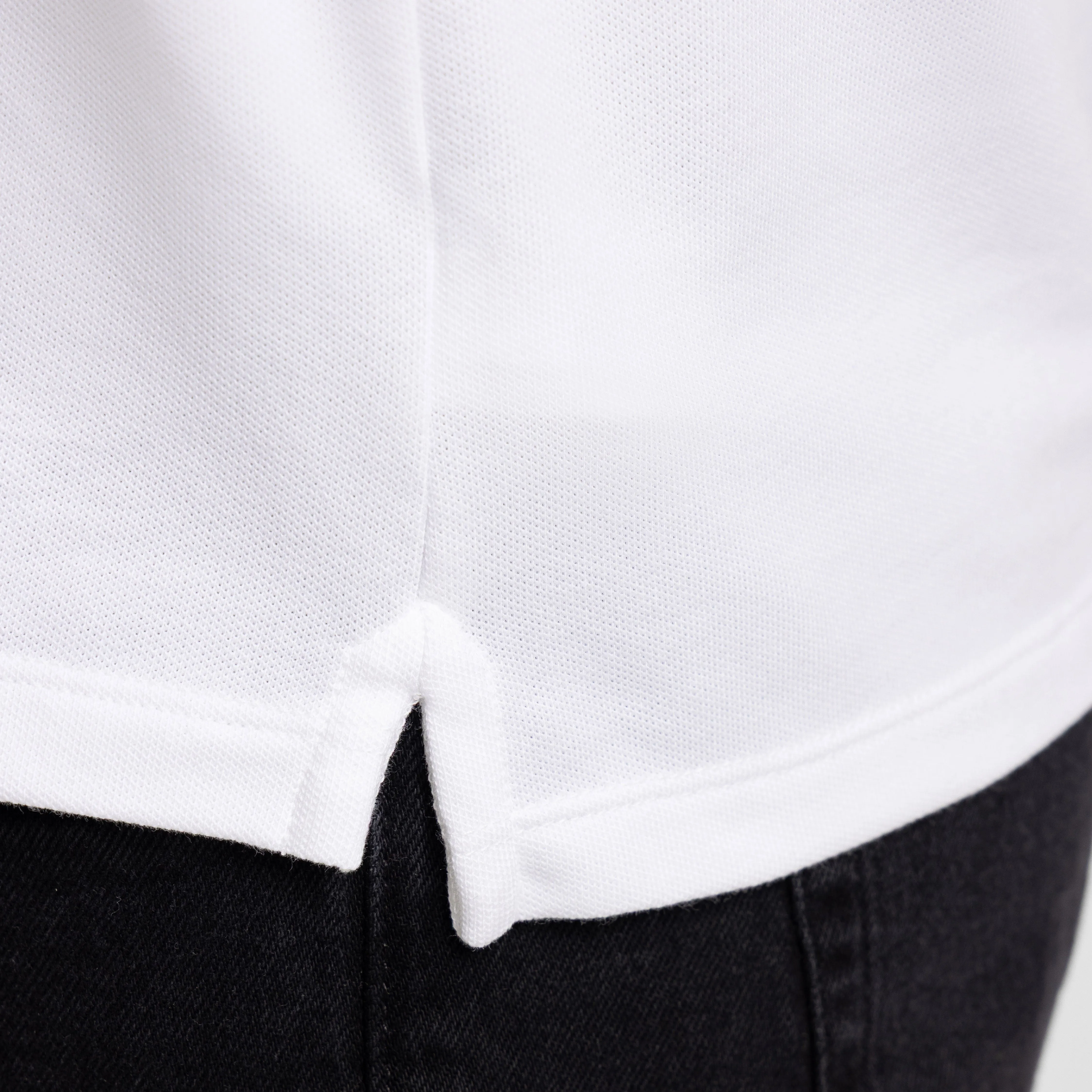 White Pique Long Sleeve Polo sold by Ash & Erie product image thumbnail 5