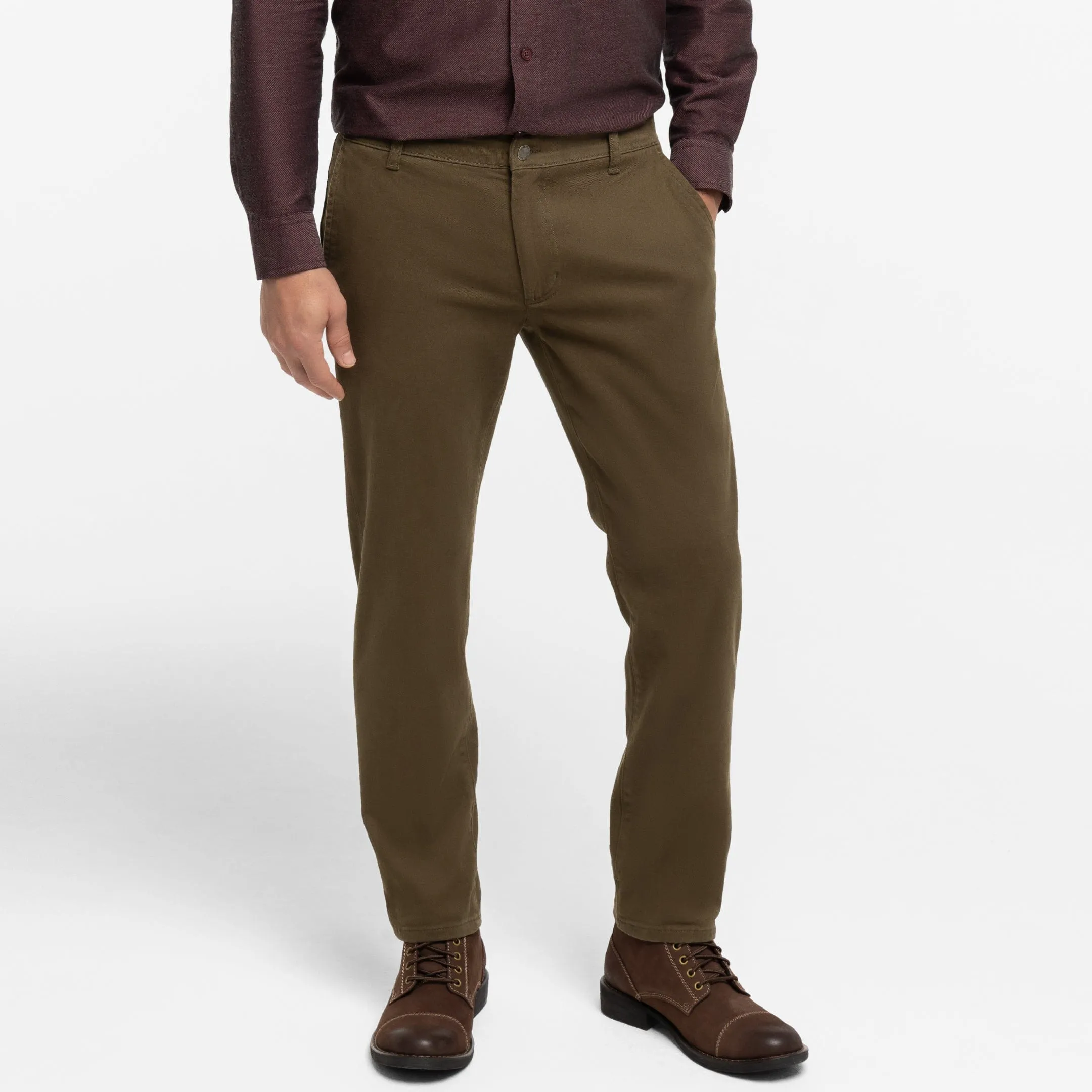 Espresso Washed Stretch Chino sold by Ash & Erie