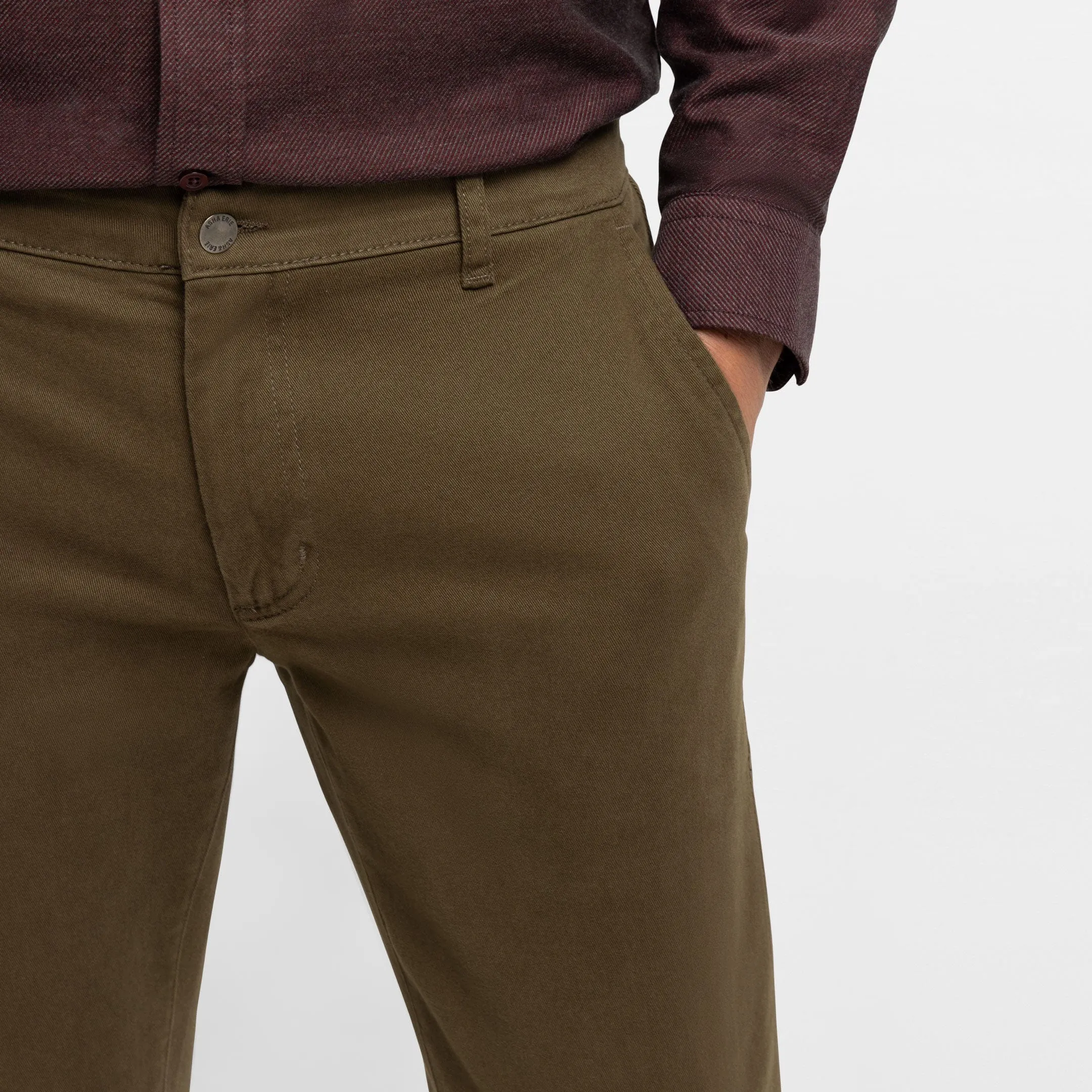 Espresso Washed Stretch Chino sold by Ash & Erie product image thumbnail 5