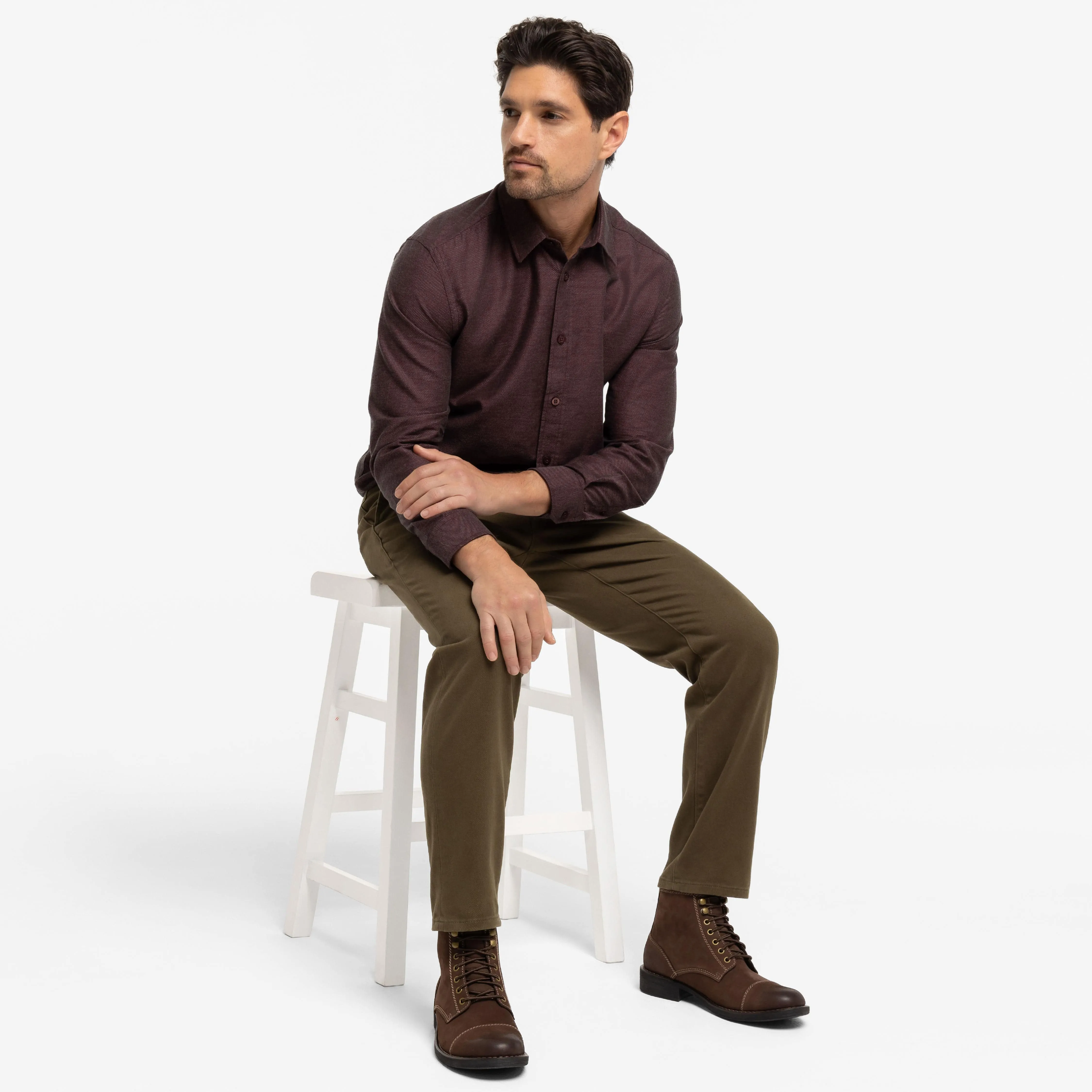 Espresso Washed Stretch Chino sold by Ash & Erie product image thumbnail 2