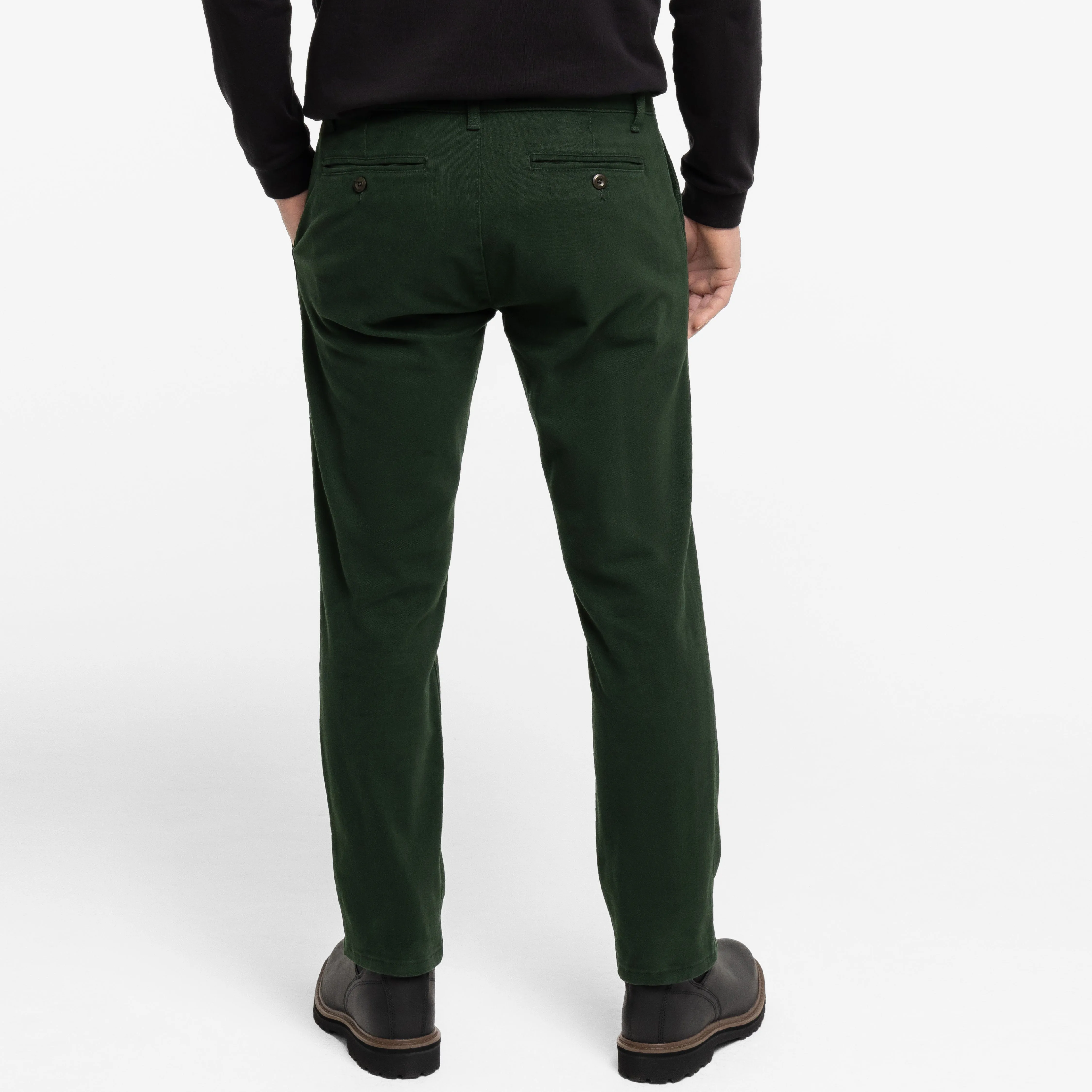 Dark Spruce Washed Stretch Chino sold by Ash & Erie product image thumbnail 3