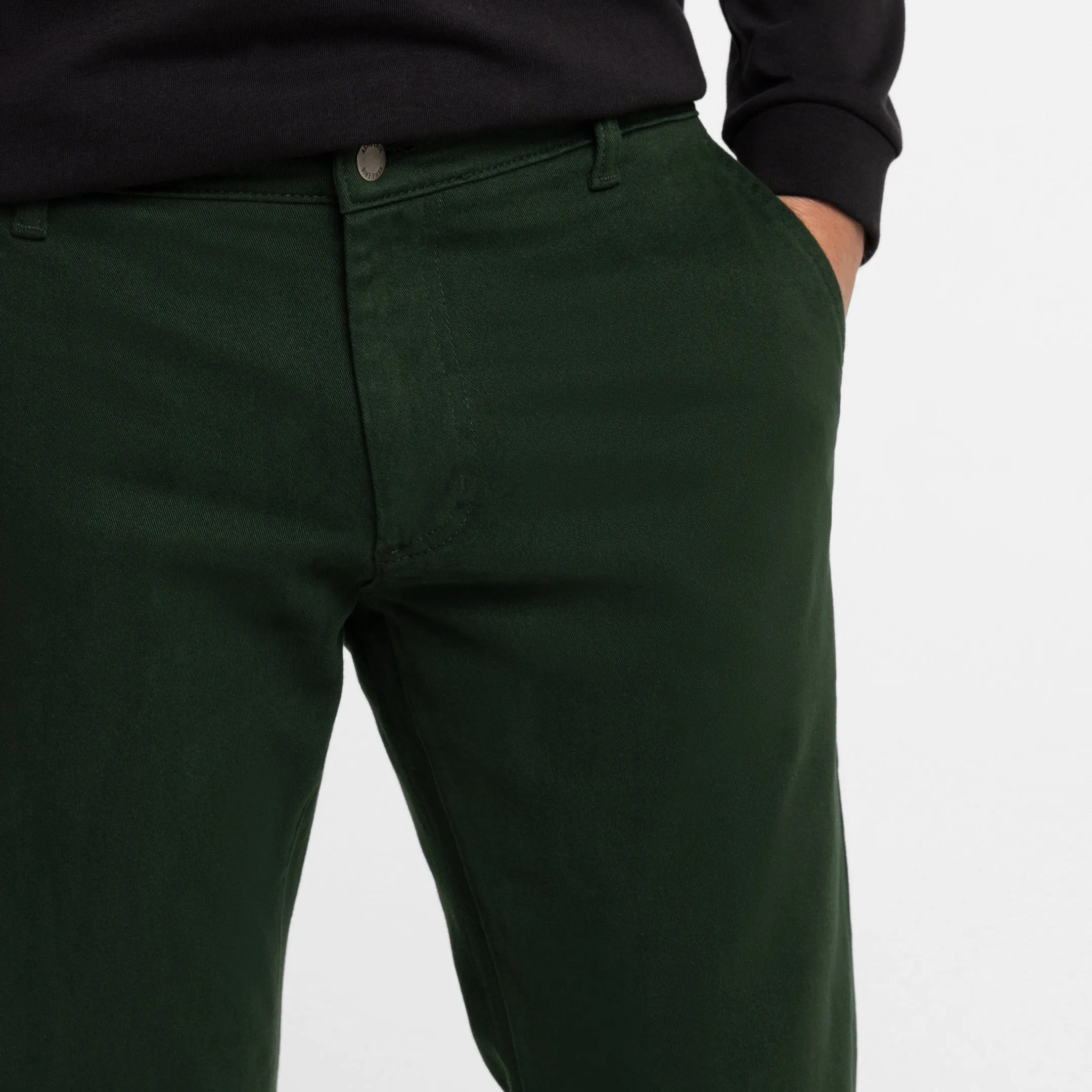 Dark Spruce Washed Stretch Chino sold by Ash & Erie product image thumbnail 5