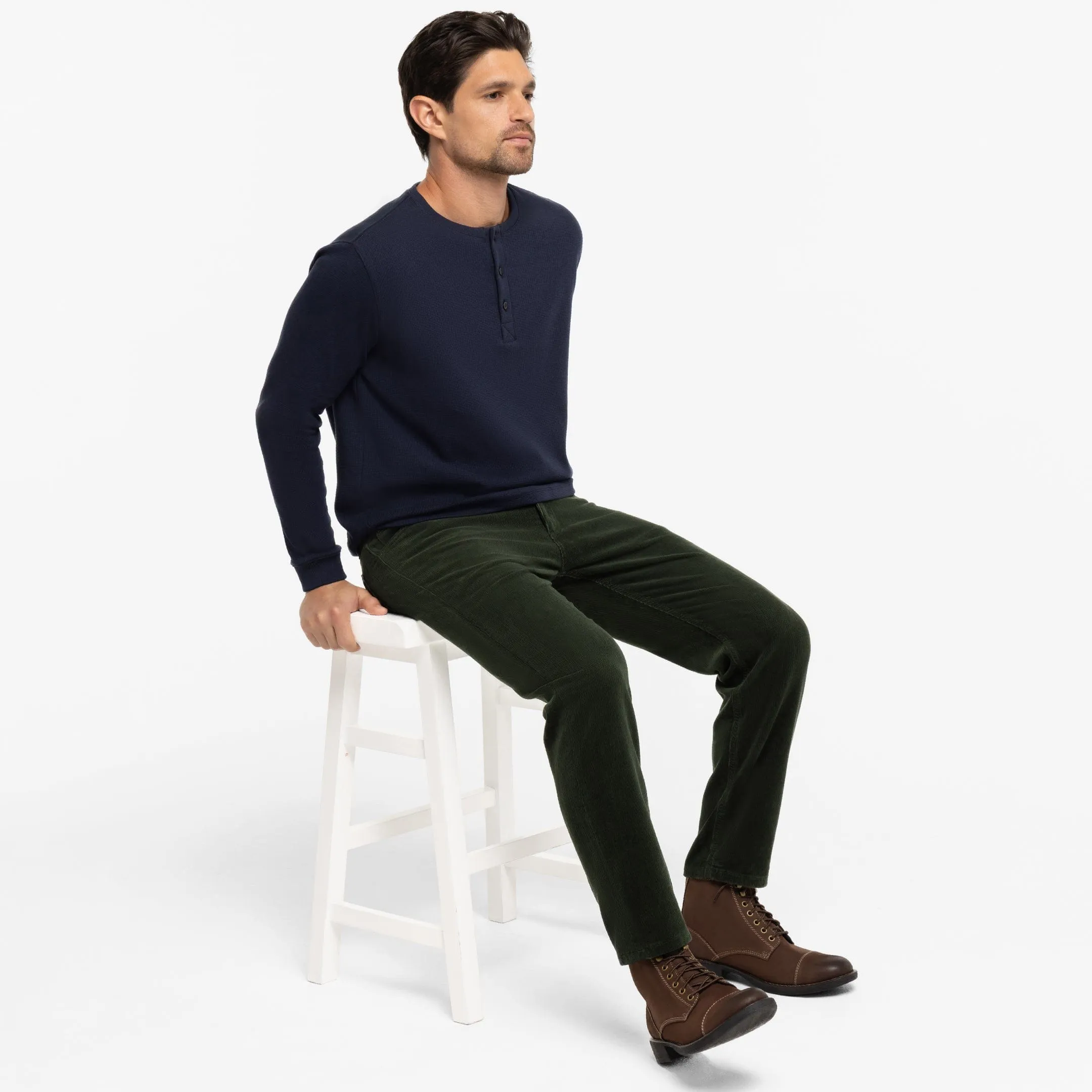 Green Stretch Corduroy Pant sold by Ash & Erie product image thumbnail 2