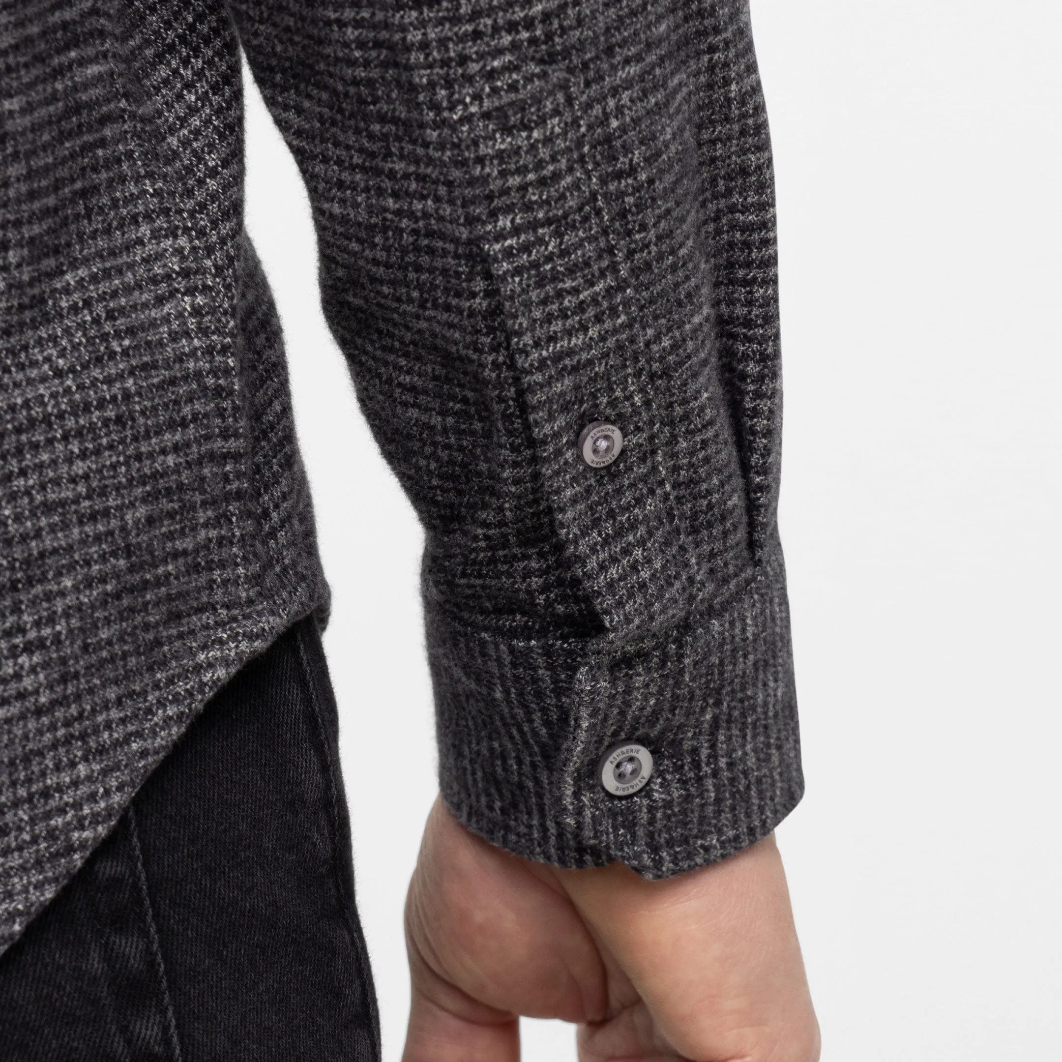 Charcoal Textured Brushed Shirt sold by Ash & Erie product image thumbnail 5