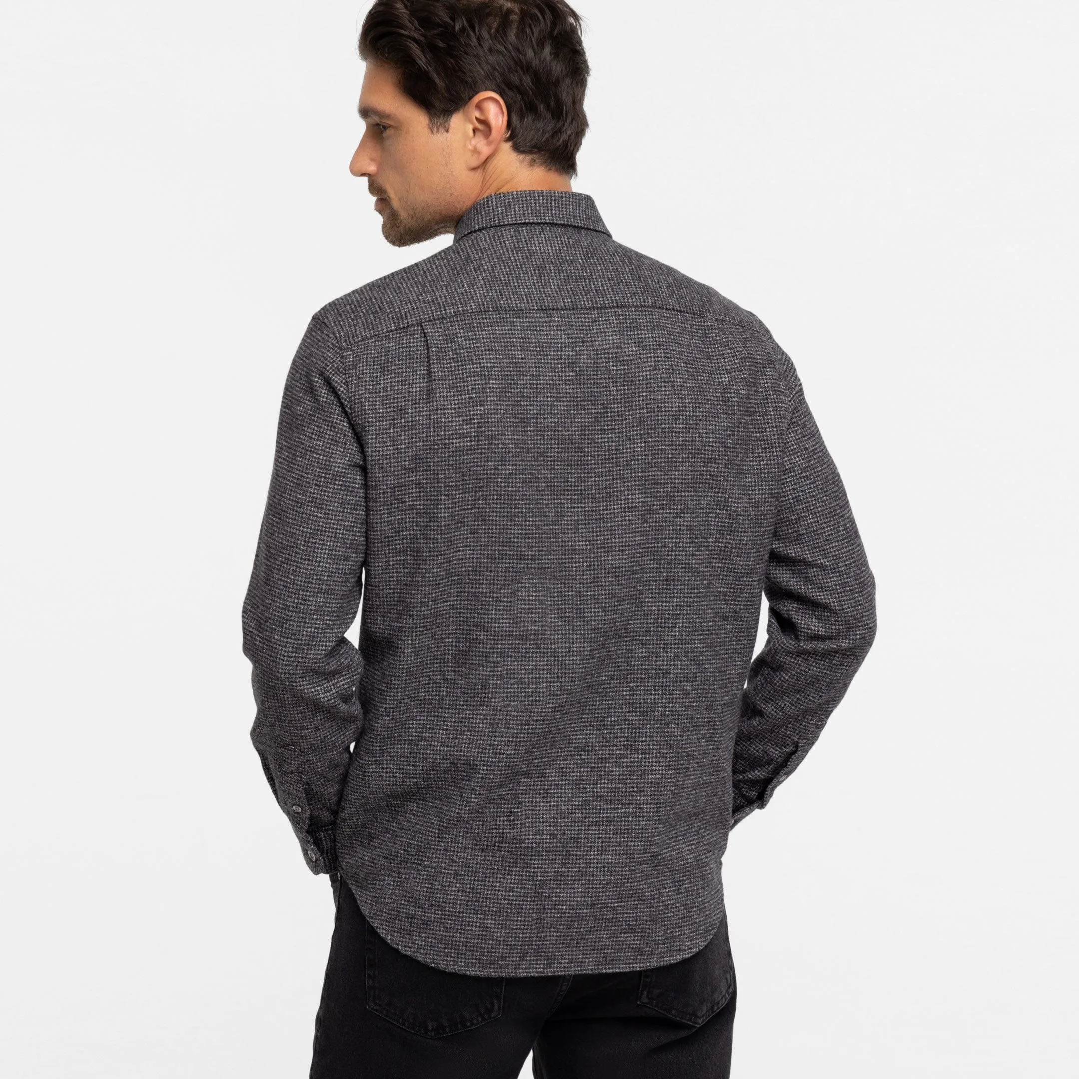 Charcoal Textured Brushed Shirt sold by Ash & Erie product image thumbnail 3