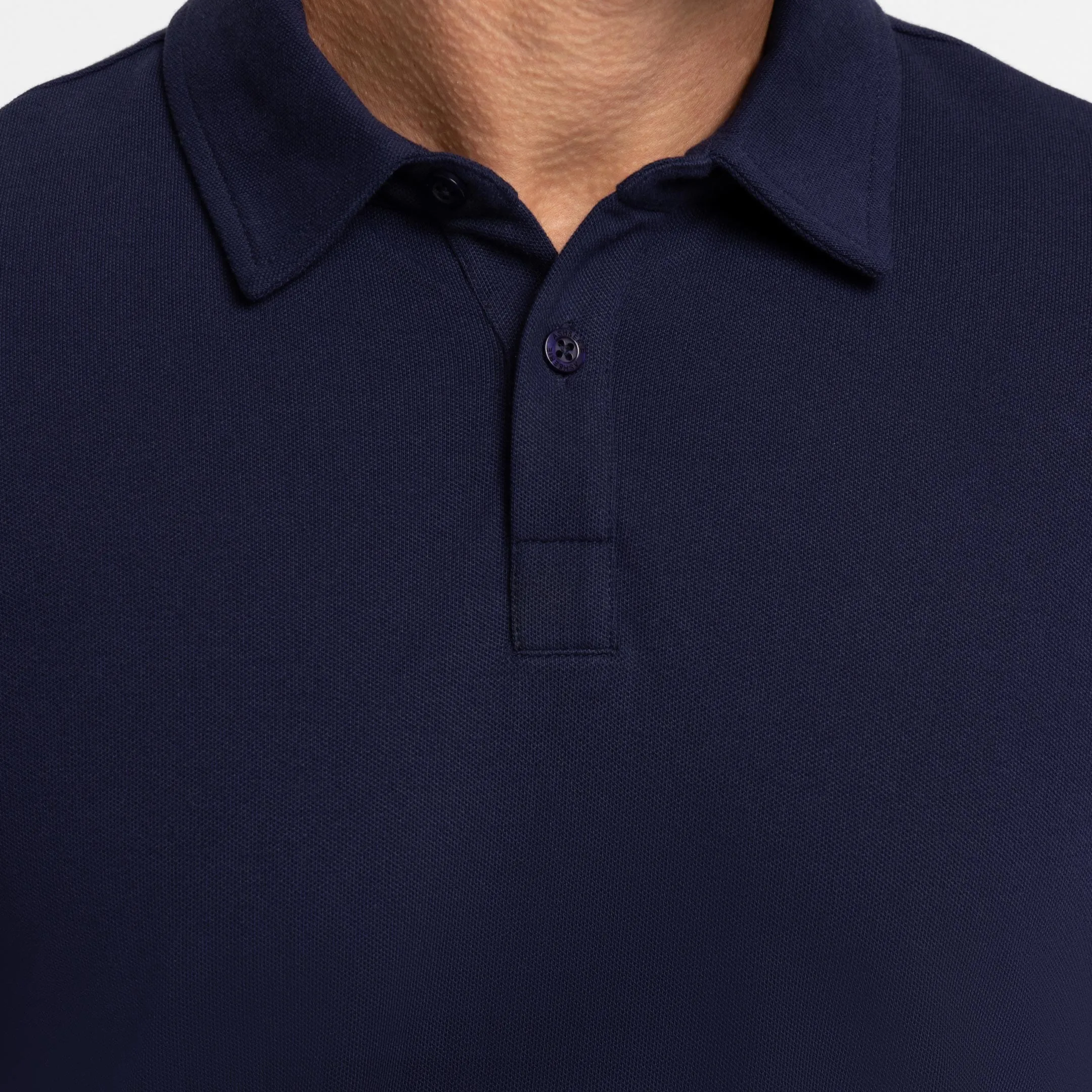 Navy Pique Long Sleeve Polo sold by Ash & Erie product image thumbnail 4