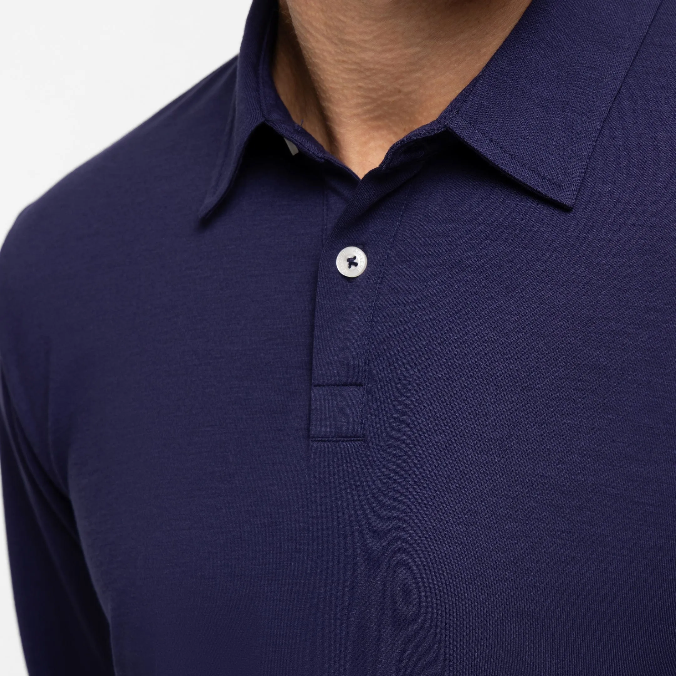 Navy Long Sleeve Tech Polo sold by Ash & Erie product image thumbnail 4